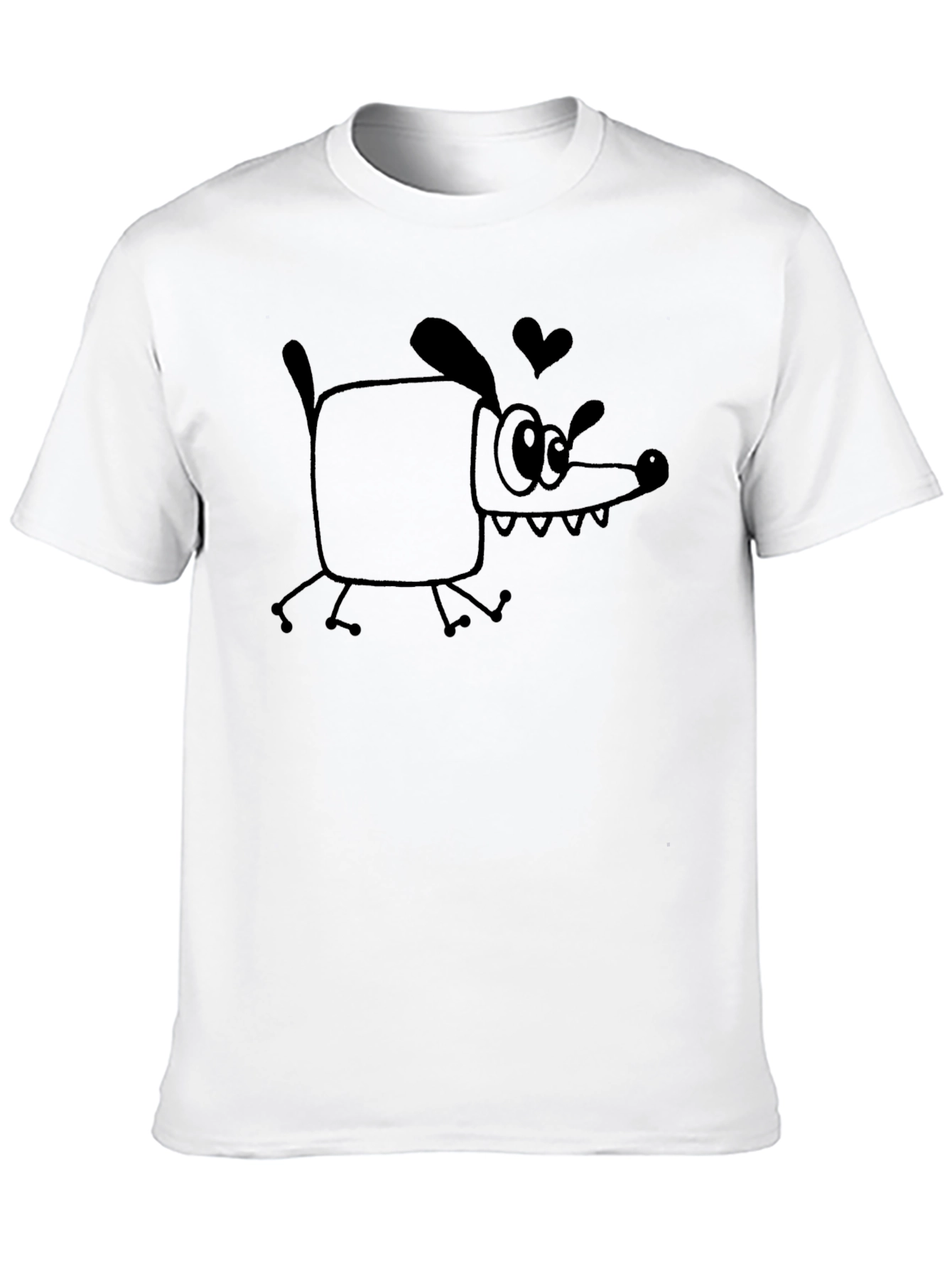 Funny Dog Graphic Black T-Shirt