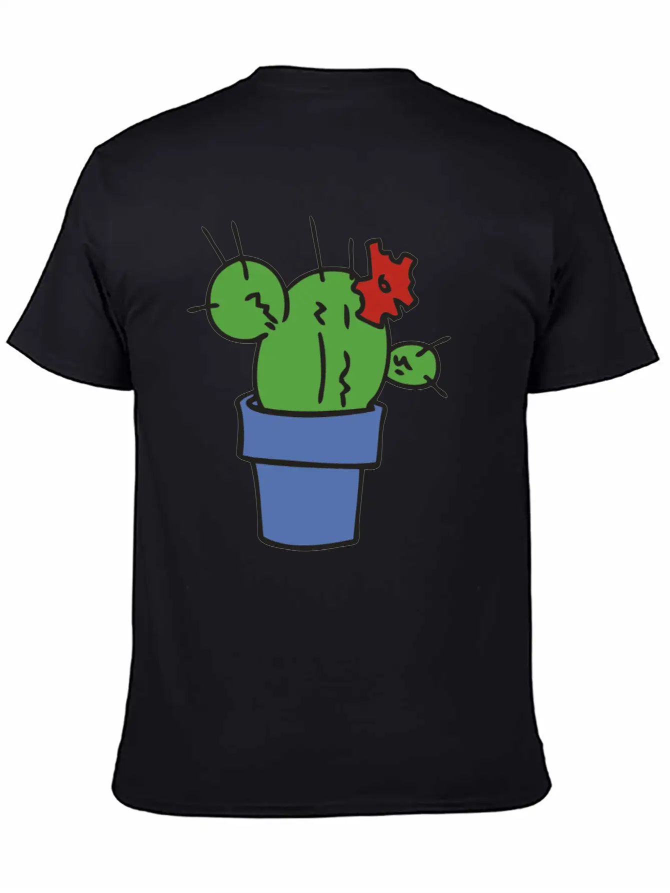 Small Green Cactus Relaxed Everyday Tee – Lightweight And Durable Cotton