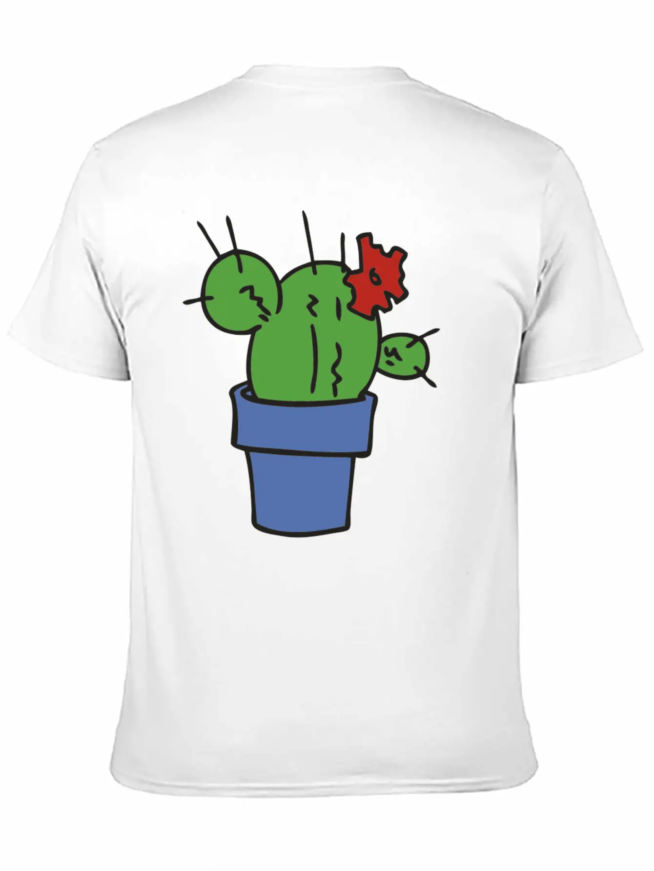 Small Green Cactus Relaxed Everyday Tee – Lightweight And Durable Cotton