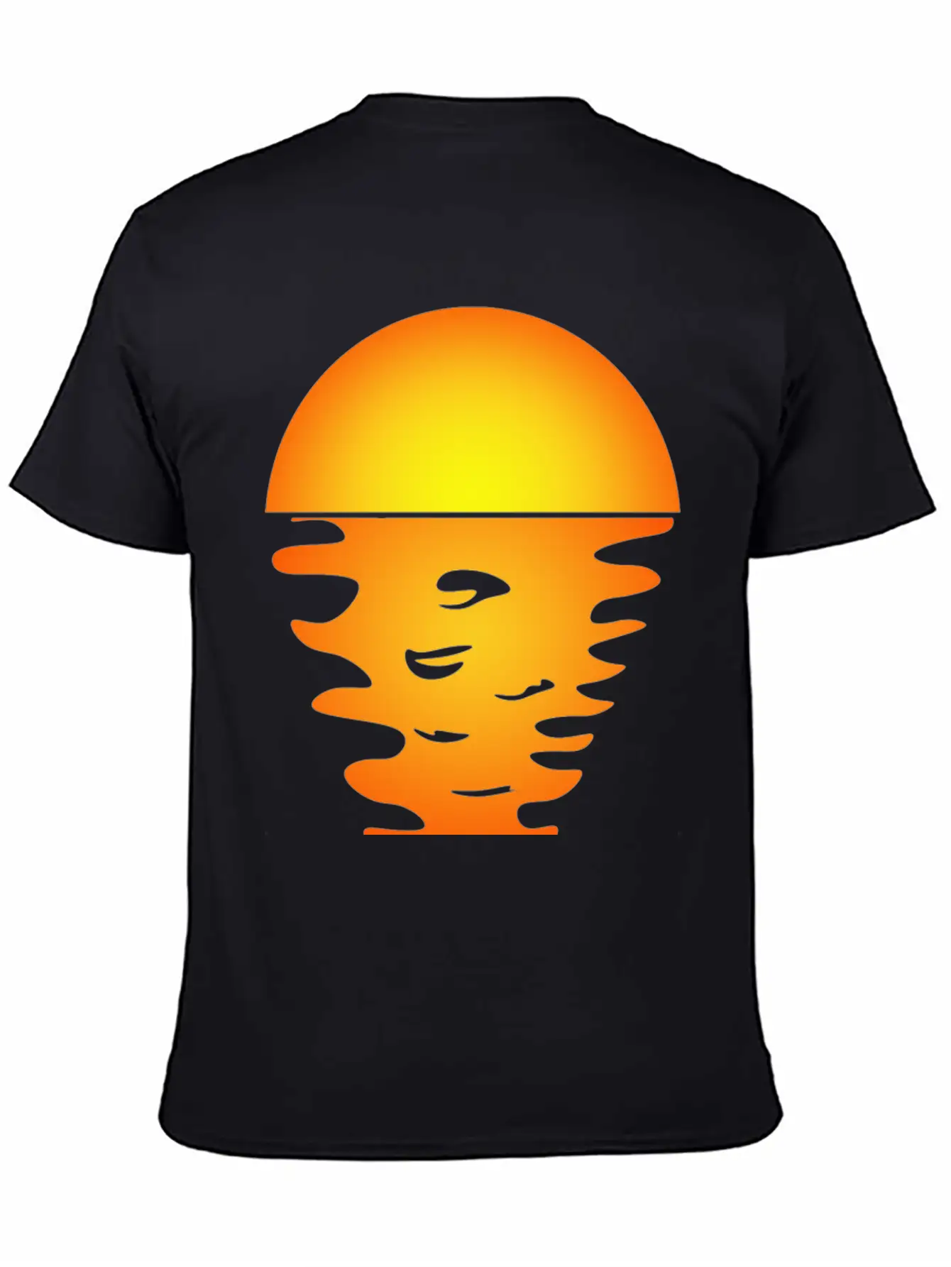 Sunrise Art Over Sea Water Reflection Relaxed Everyday Tee – Lightweight And Durable Cotton
