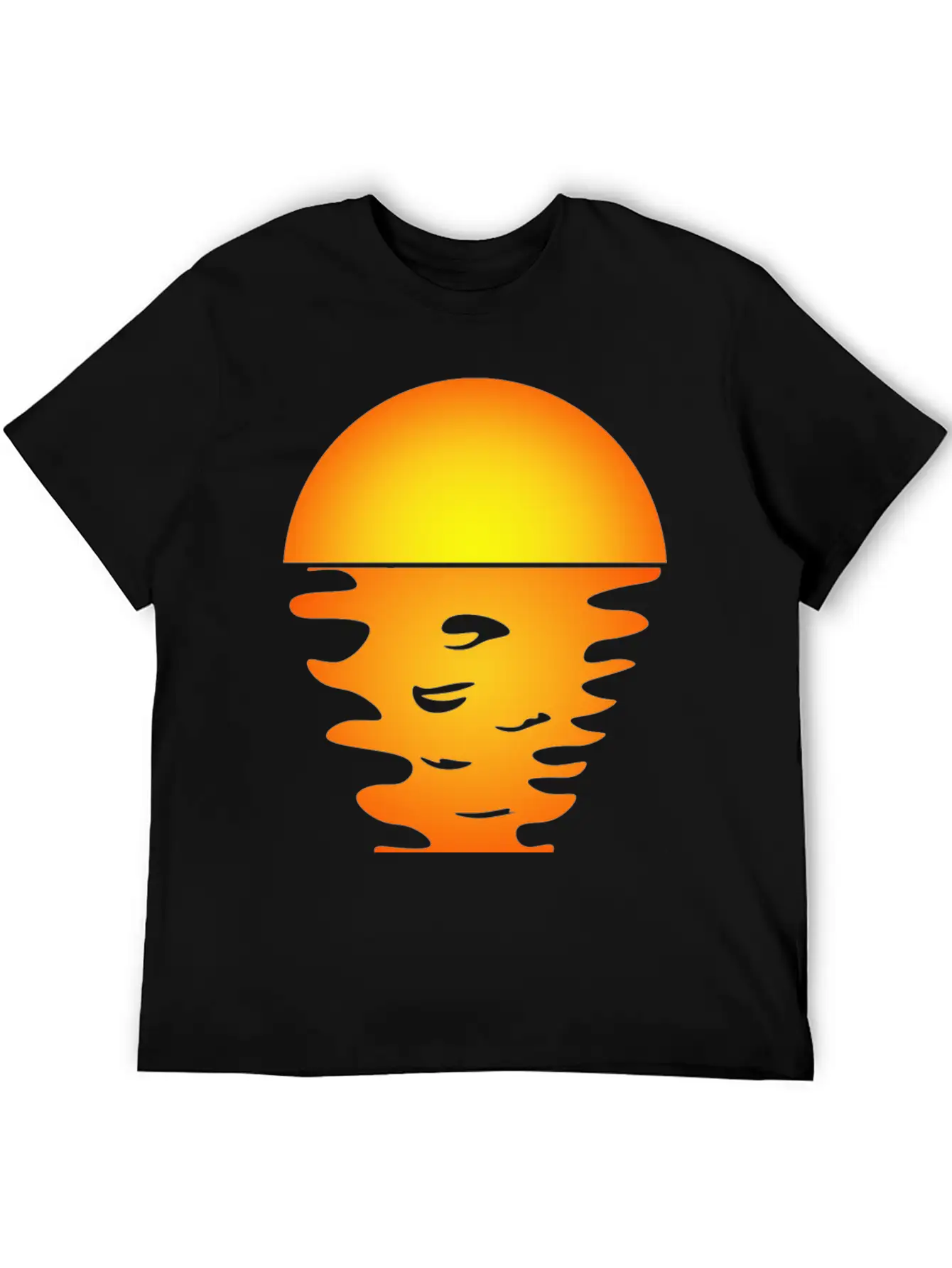 Sunrise Art Over Sea Water Reflection Relaxed Everyday Tee – Lightweight And Durable Cotton