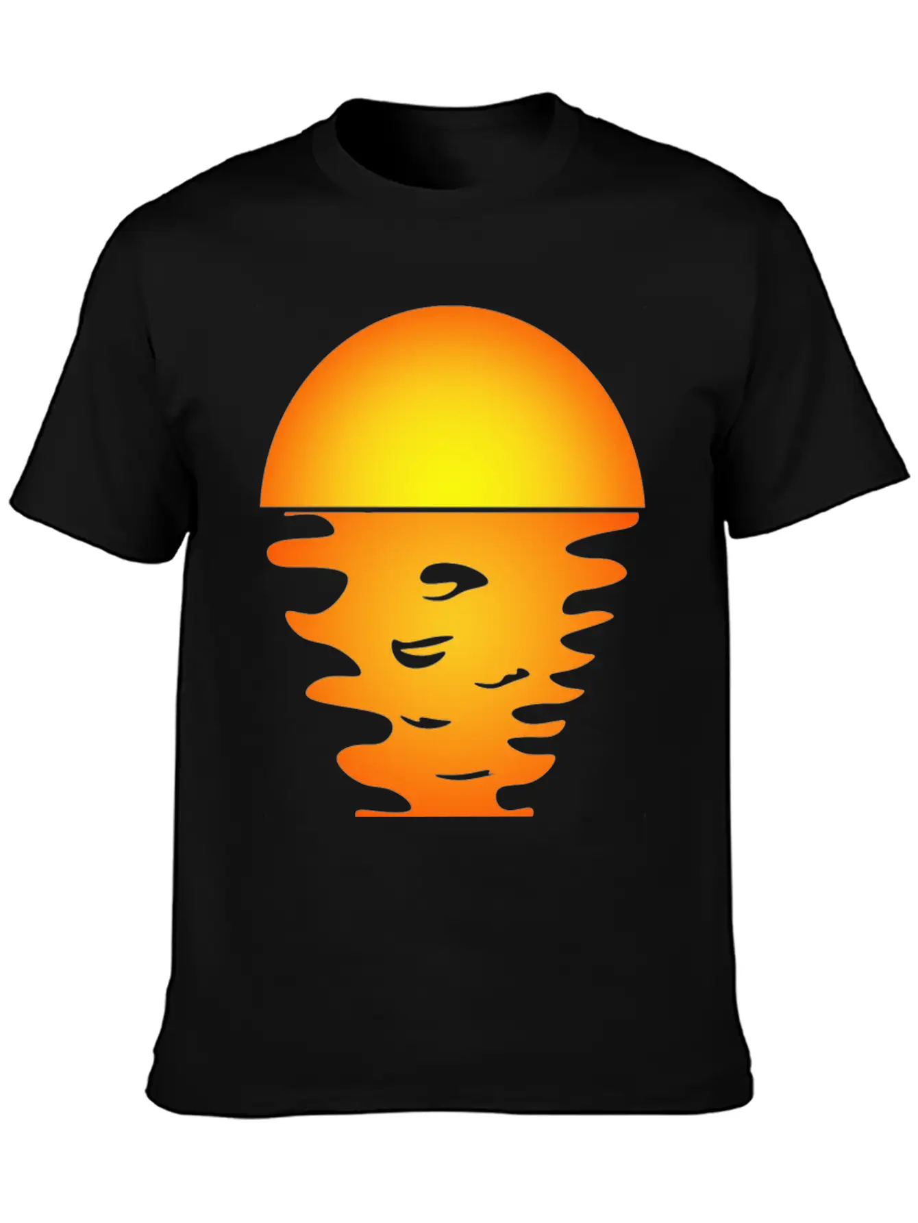 Sunrise Art Over Sea Water Reflection Relaxed Everyday Tee – Lightweight And Durable Cotton