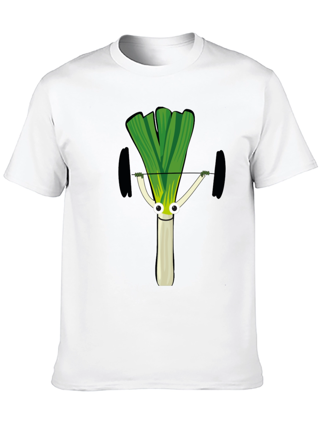 Leek Lifting Weights Graphic T-Shirt