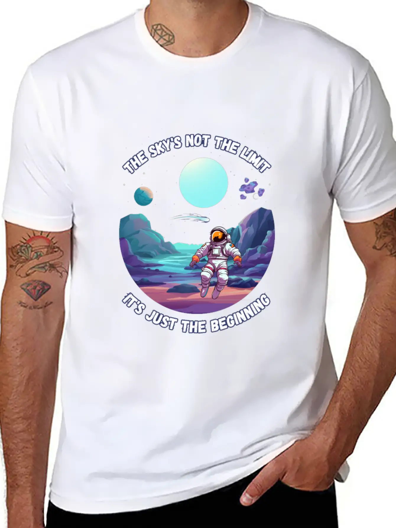 The Sky's Not The Limit. It's Just The Beginning. Relaxed Everyday Tee – Lightweight And Durable Cotton