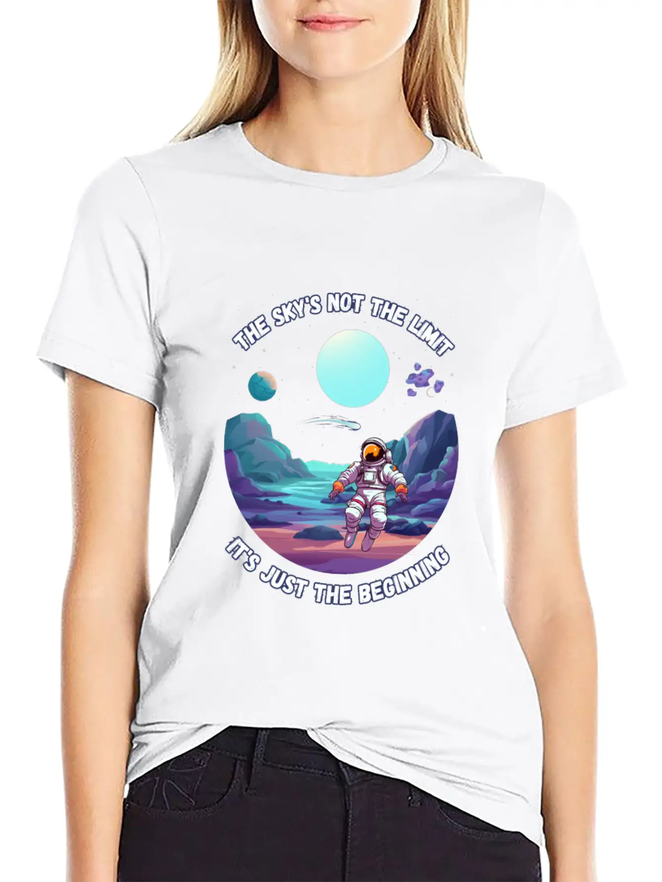 The Sky's Not The Limit. It's Just The Beginning. Relaxed Everyday Tee – Lightweight And Durable Cotton