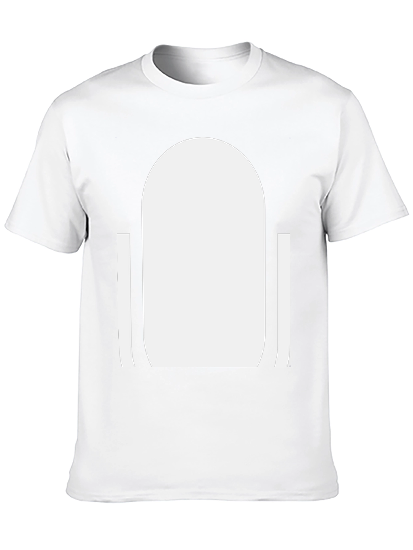 Modern White Doorway Graphic Black T-Shirt