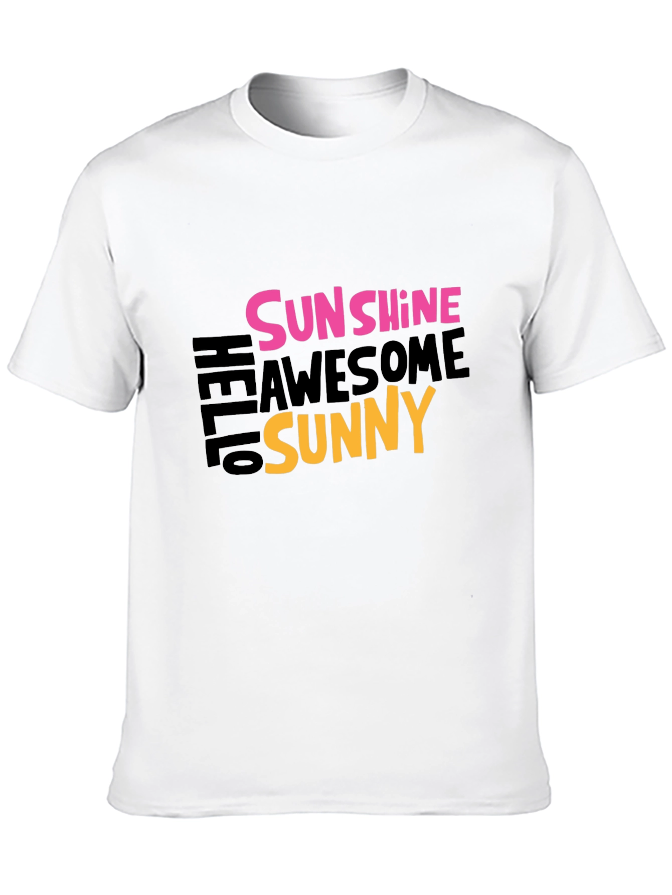 Sunshine Awesome Sunny Graphic Tee - Black Cotton T-Shirt