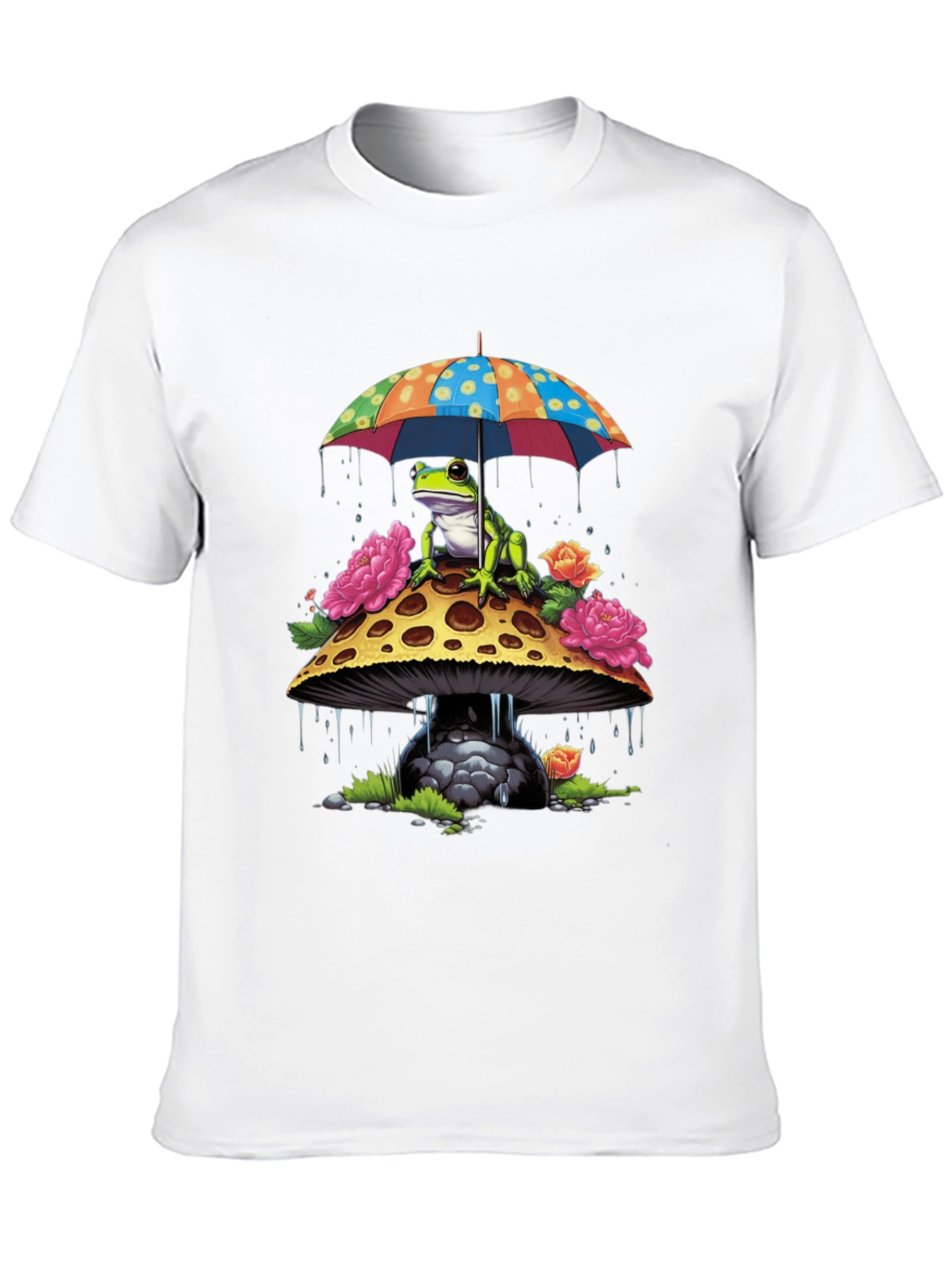 Frog Mushroom Umbrella T-Shirt