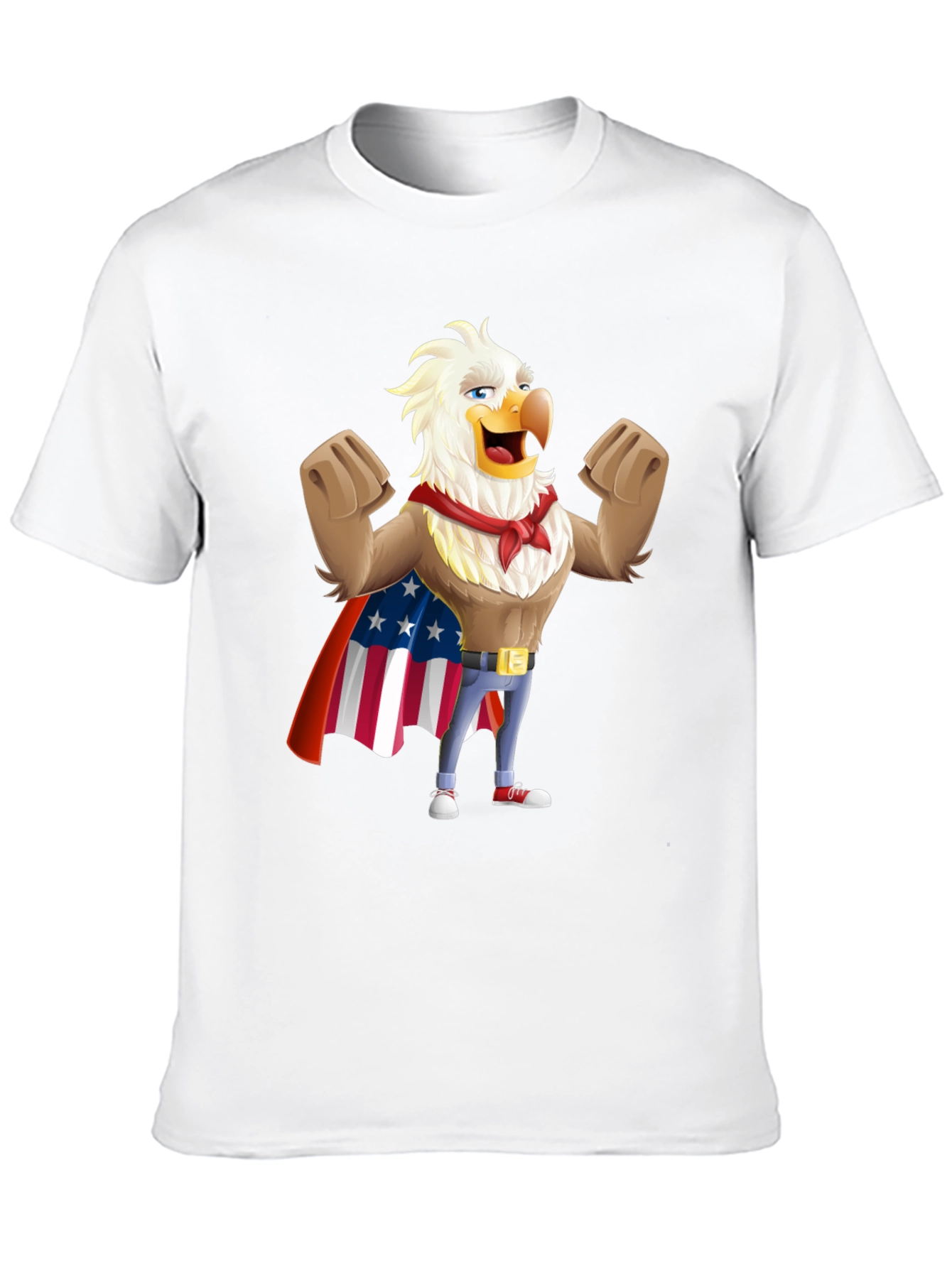 Eagle Superhero Graphic Tee - Patriotic Design
