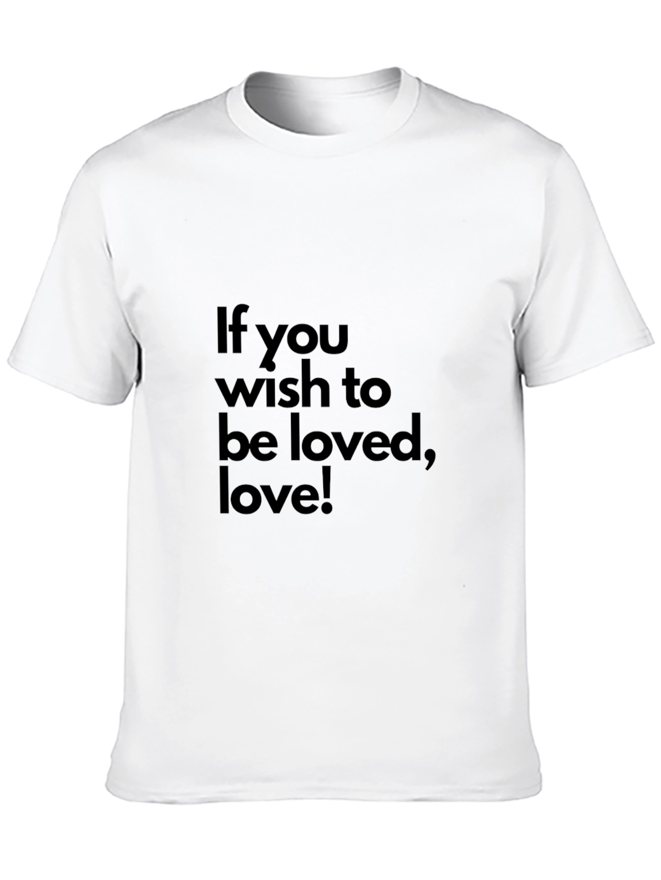 Inspirational Love Graphic Tee - Stylish Black T-Shirt