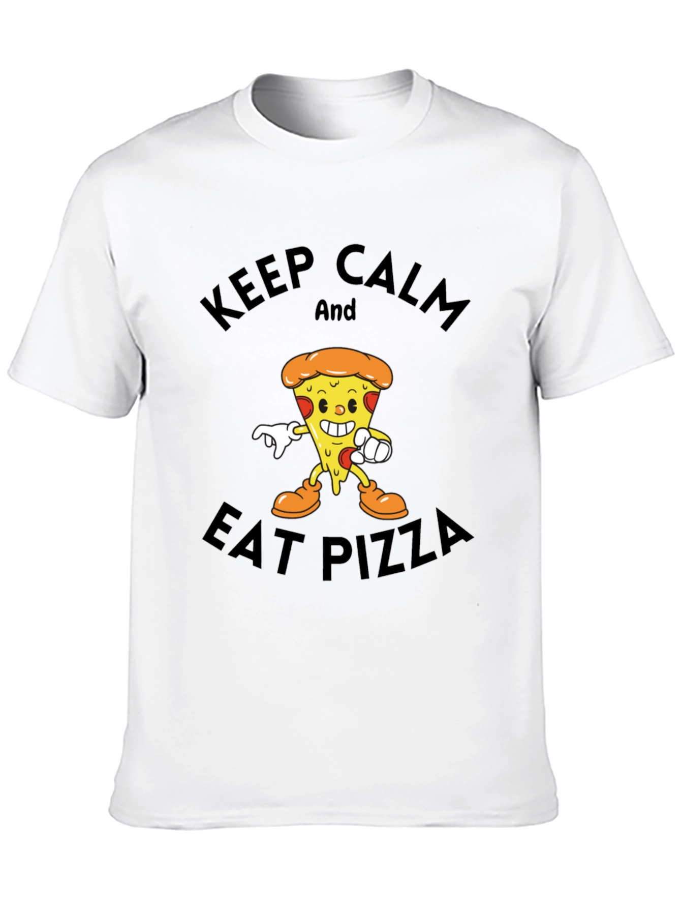 Keep Calm and Eat Pizza Graphic T-Shirt
