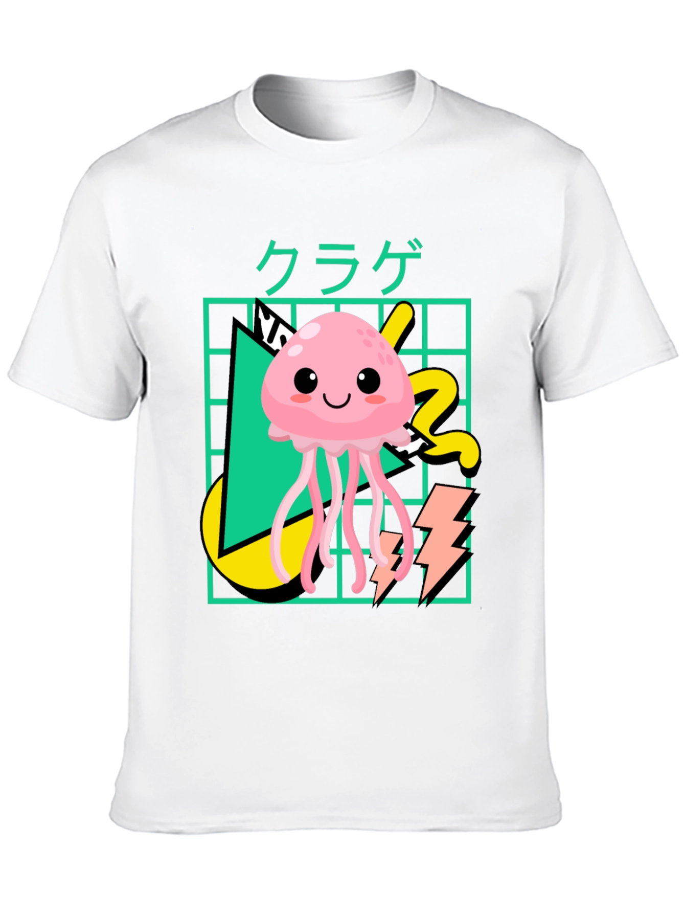 Kawaii Jellyfish Graphic Tee - Retro Style