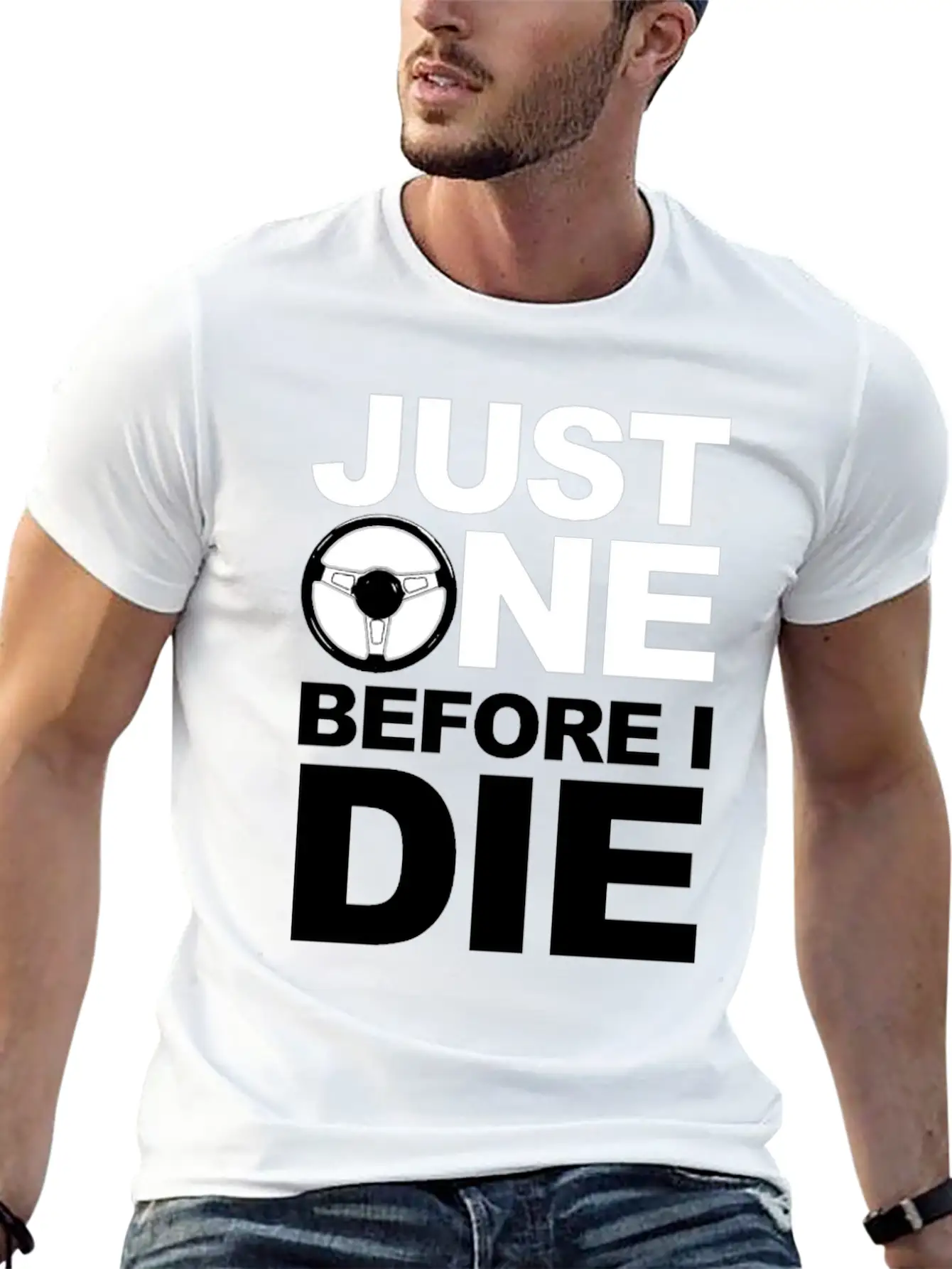 02 JUST ONE MORE B Gift Comfortable Minimalist Graphic Tee – Summer Style Essential