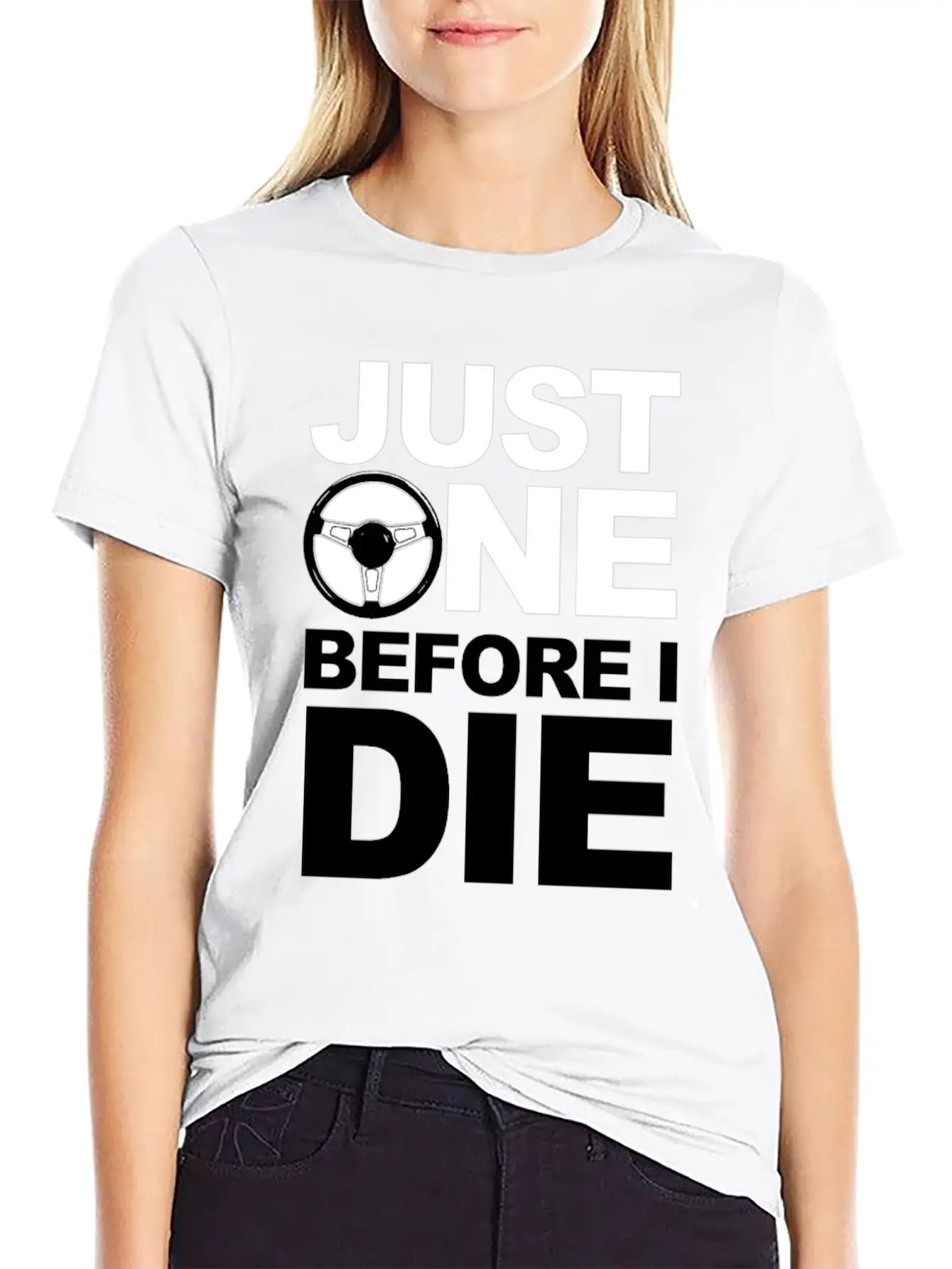 02 JUST ONE MORE B Gift Comfortable Minimalist Graphic Tee – Summer Style Essential