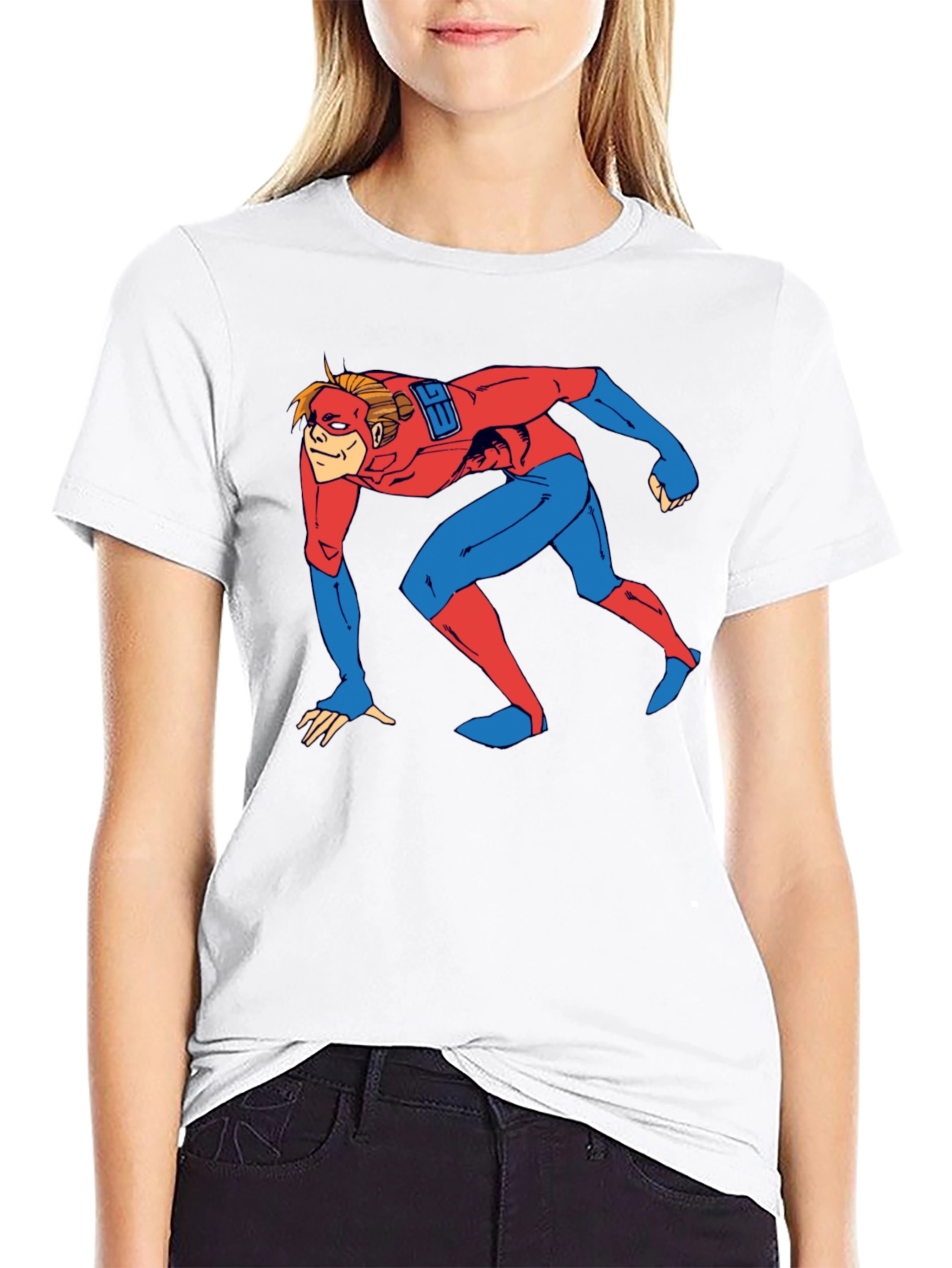Superhero Crawl Graphic T-Shirt - Comic Book Style