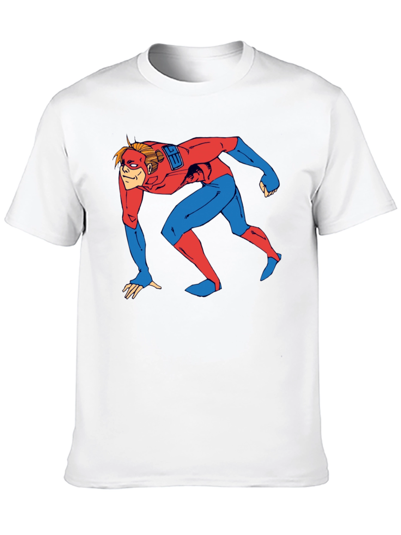 Superhero Crawl Graphic T-Shirt - Comic Book Style