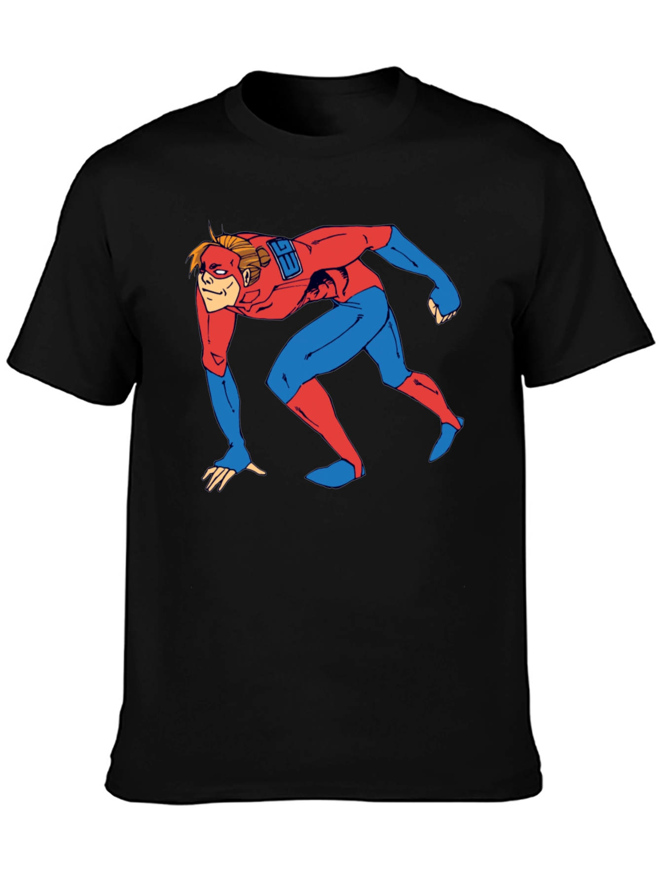 Superhero Crawl Graphic T-Shirt - Comic Book Style