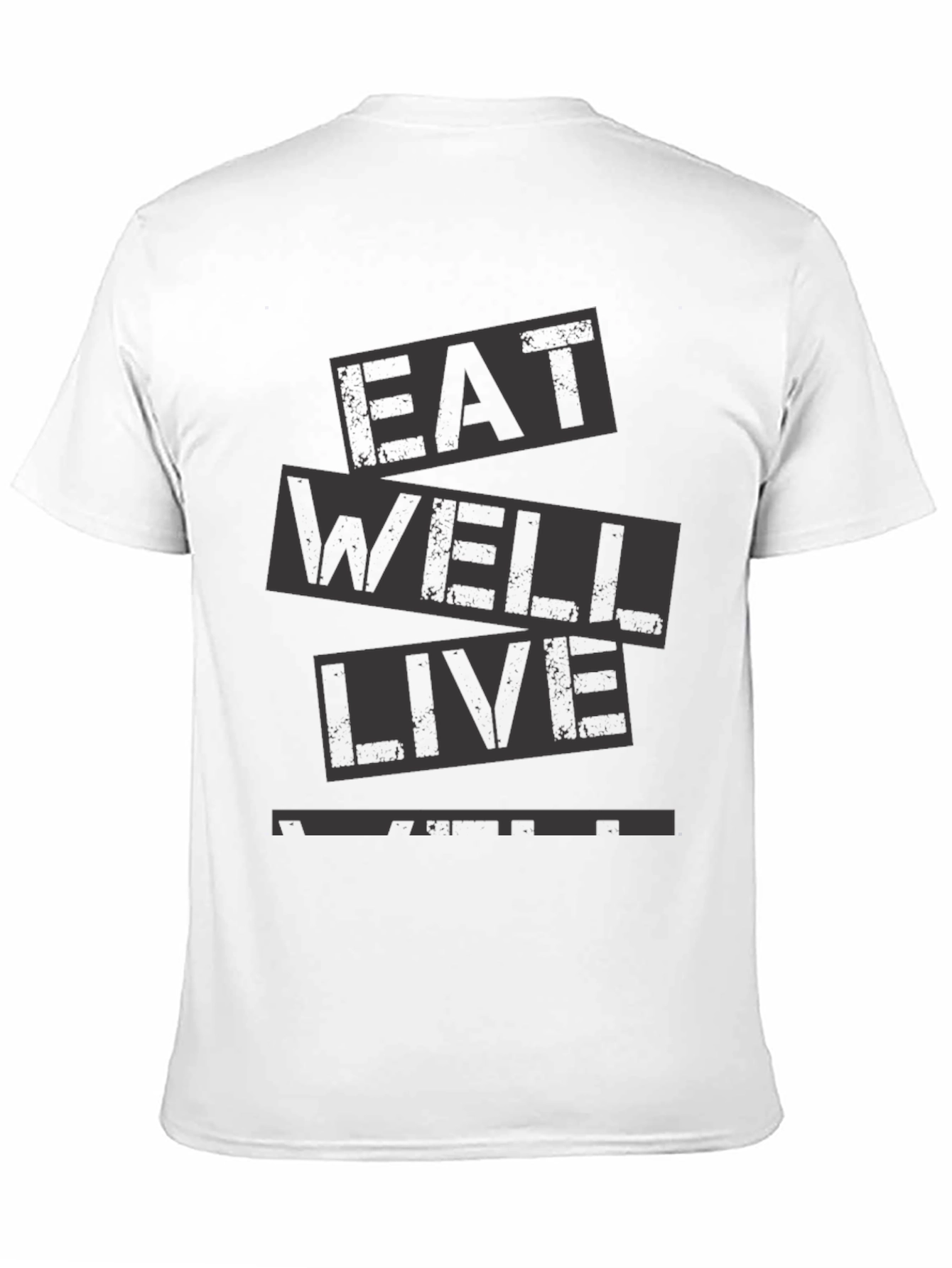 Eat Well Live Well Black Graphic Tee