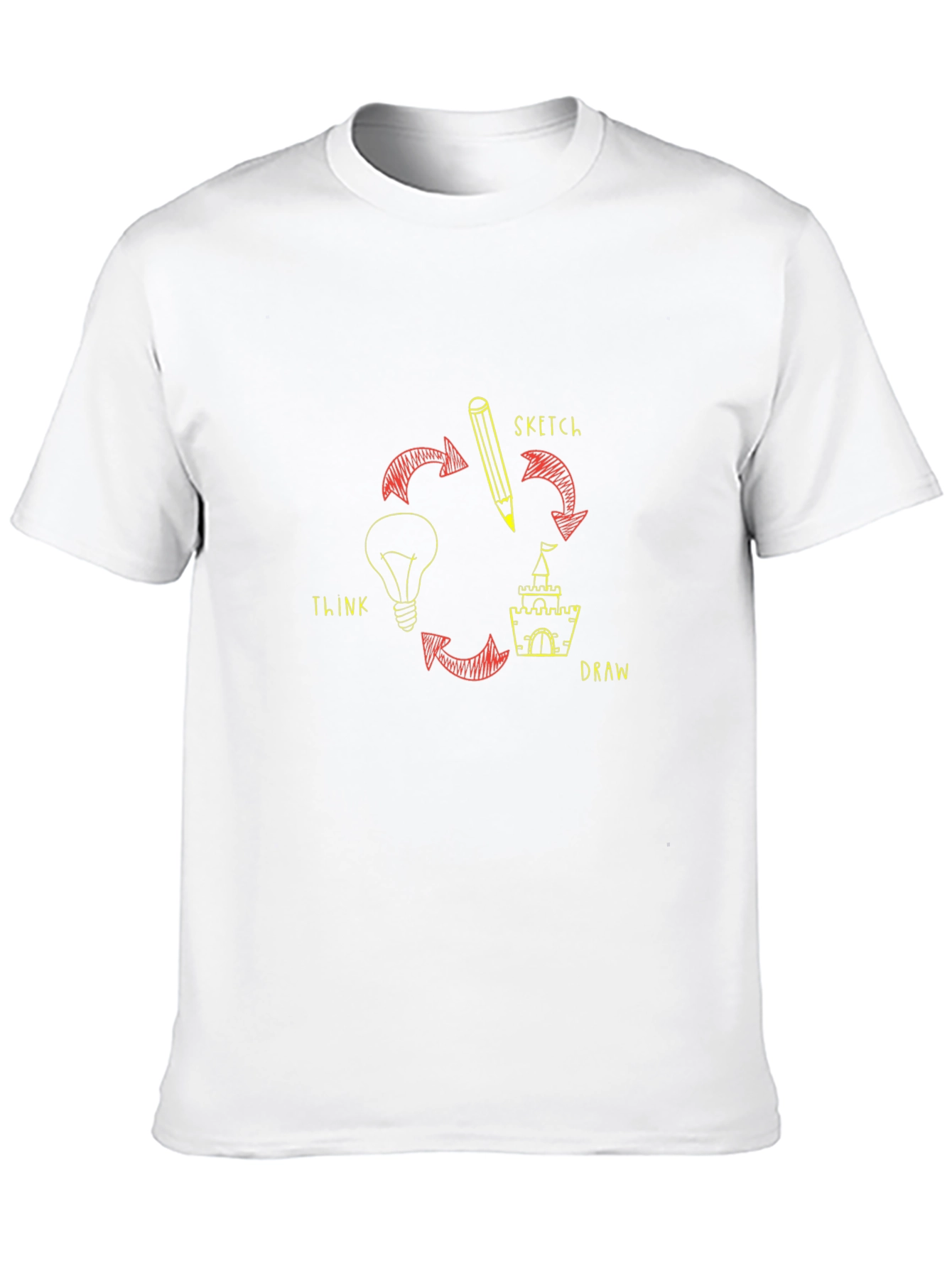 Think Sketch Draw Graphic T-Shirt - Creative Design