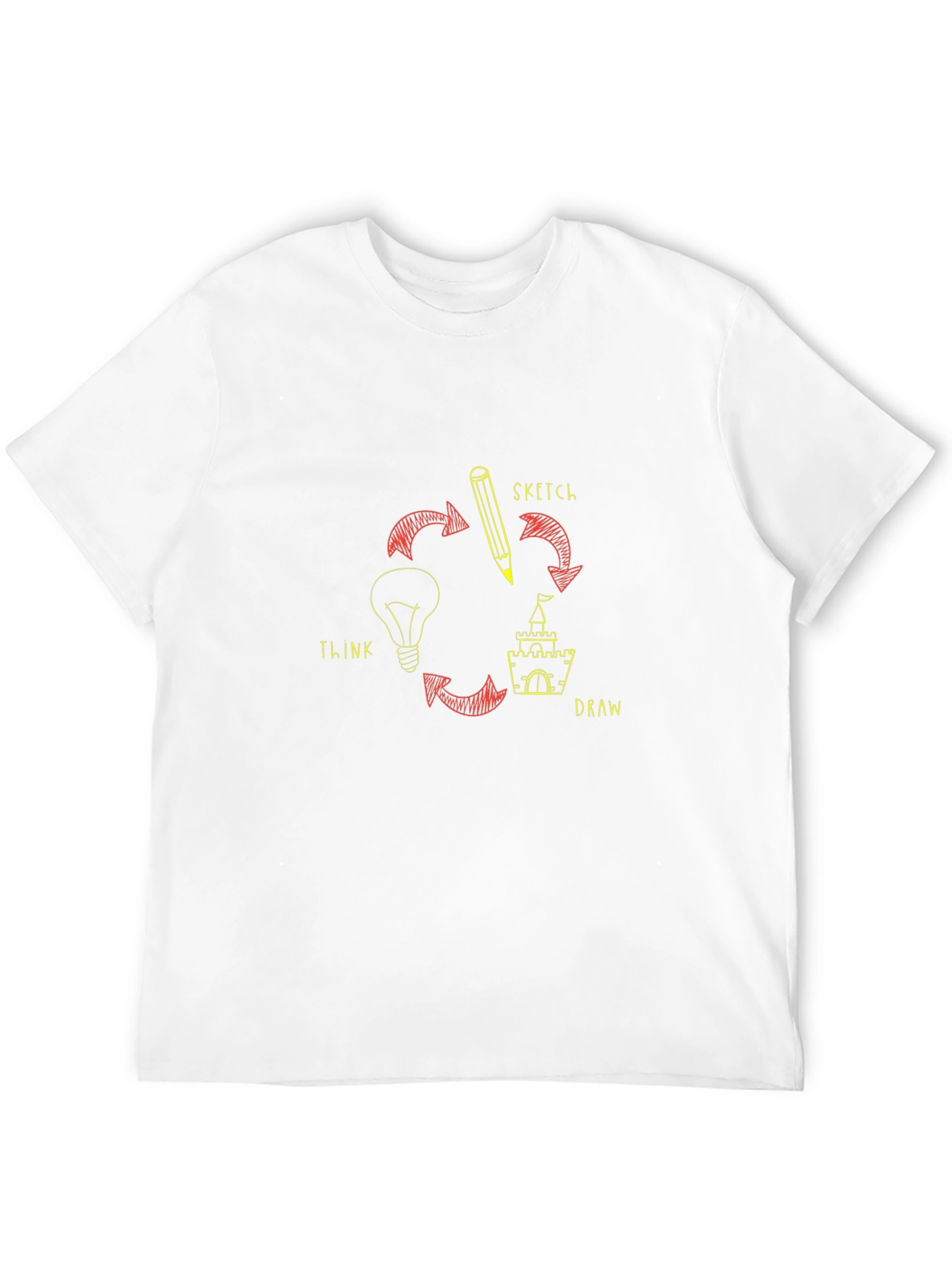 Think Sketch Draw Graphic T-Shirt - Creative Design