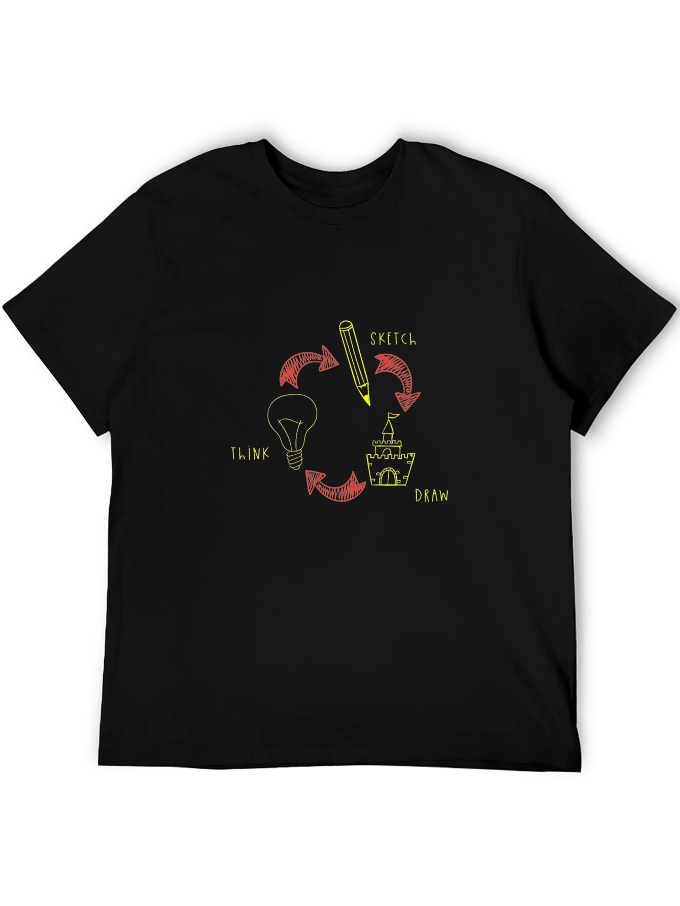 Think Sketch Draw Graphic T-Shirt - Creative Design