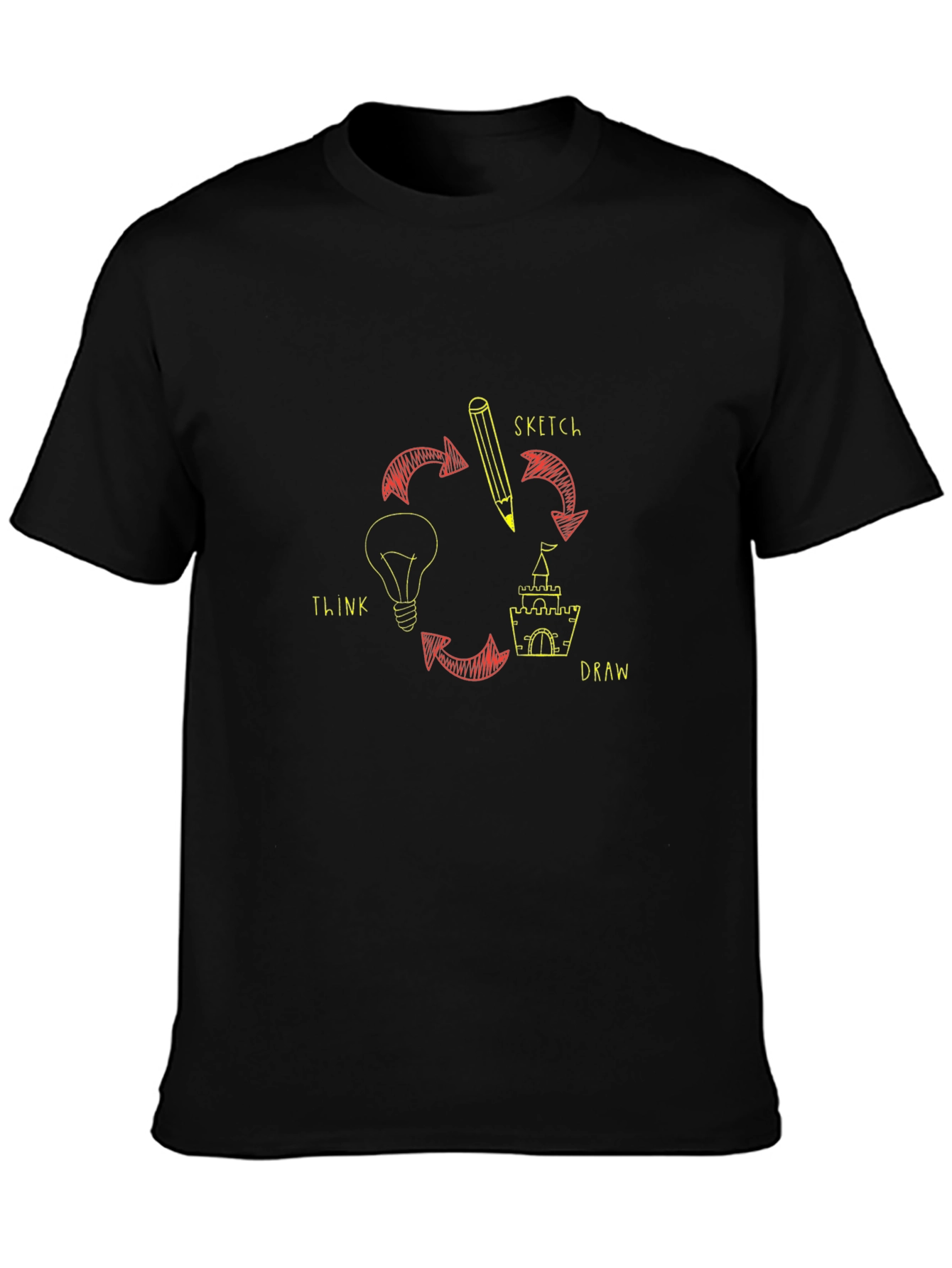 Think Sketch Draw Graphic T-Shirt - Creative Design