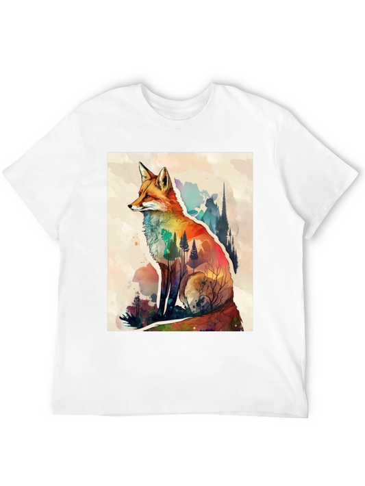Fox Watercolor Graphic T-Shirt