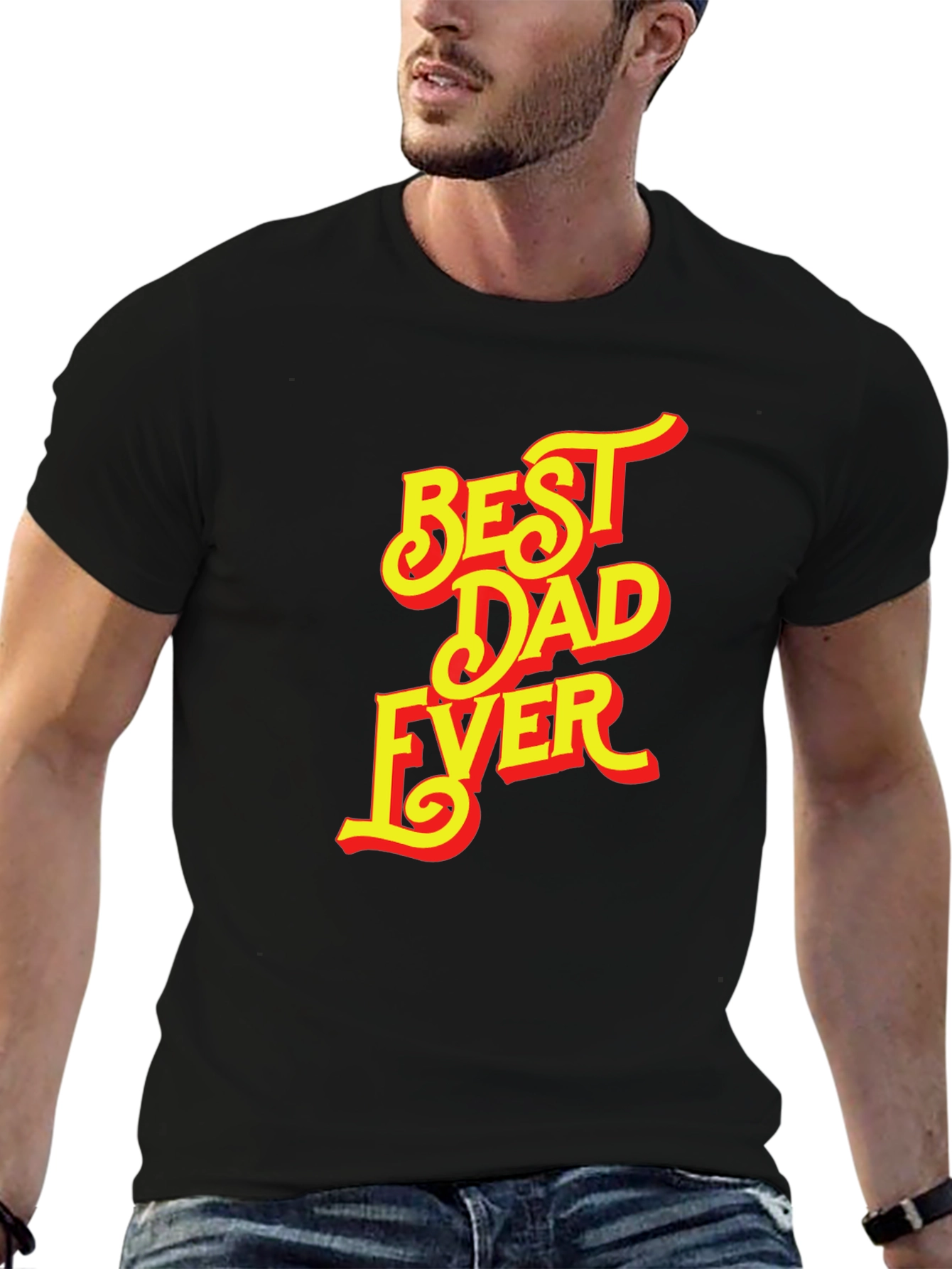 Best Dad Ever Black T-Shirt - Fathers Day Gift