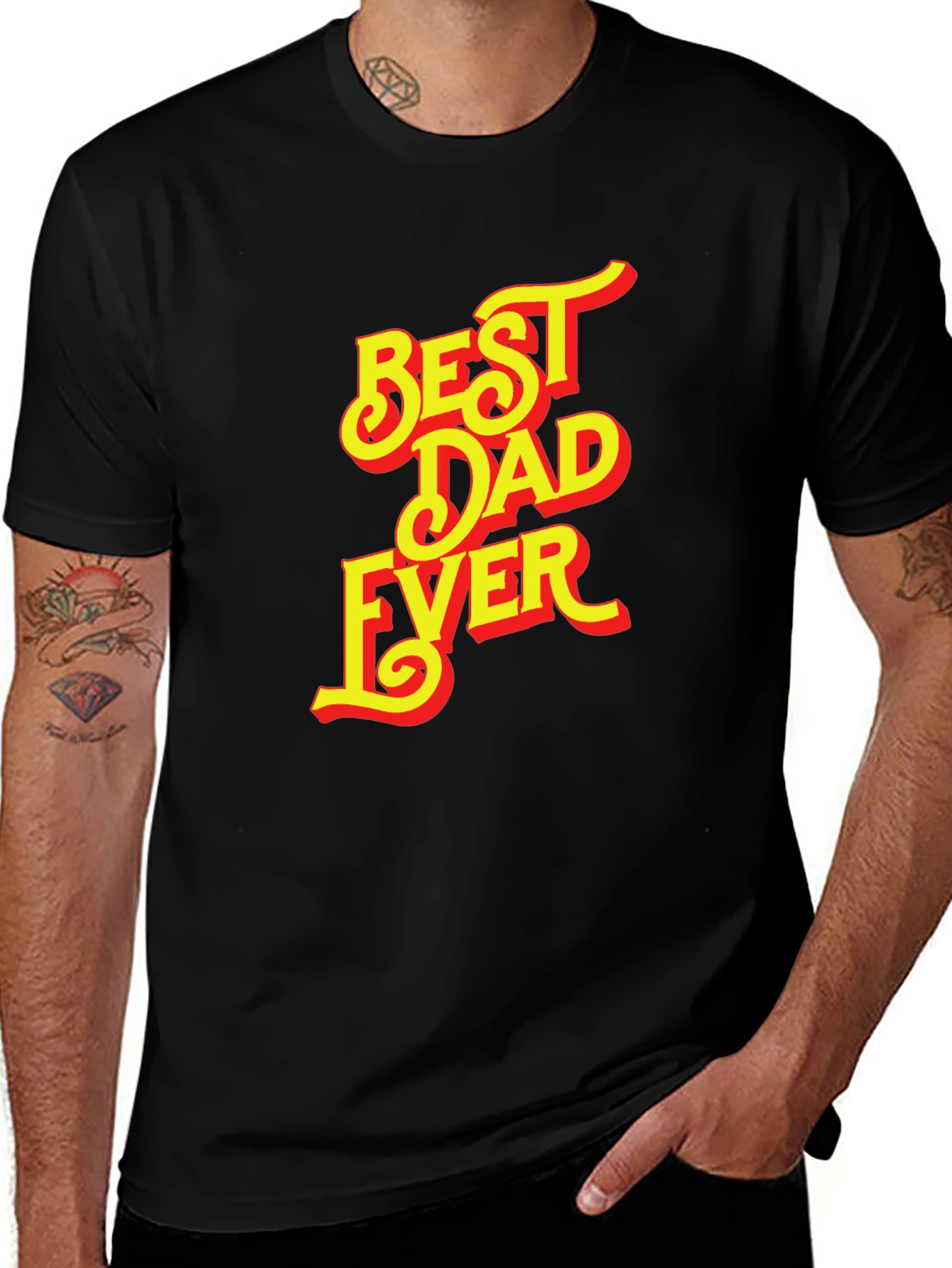 Best Dad Ever Black T-Shirt - Fathers Day Gift
