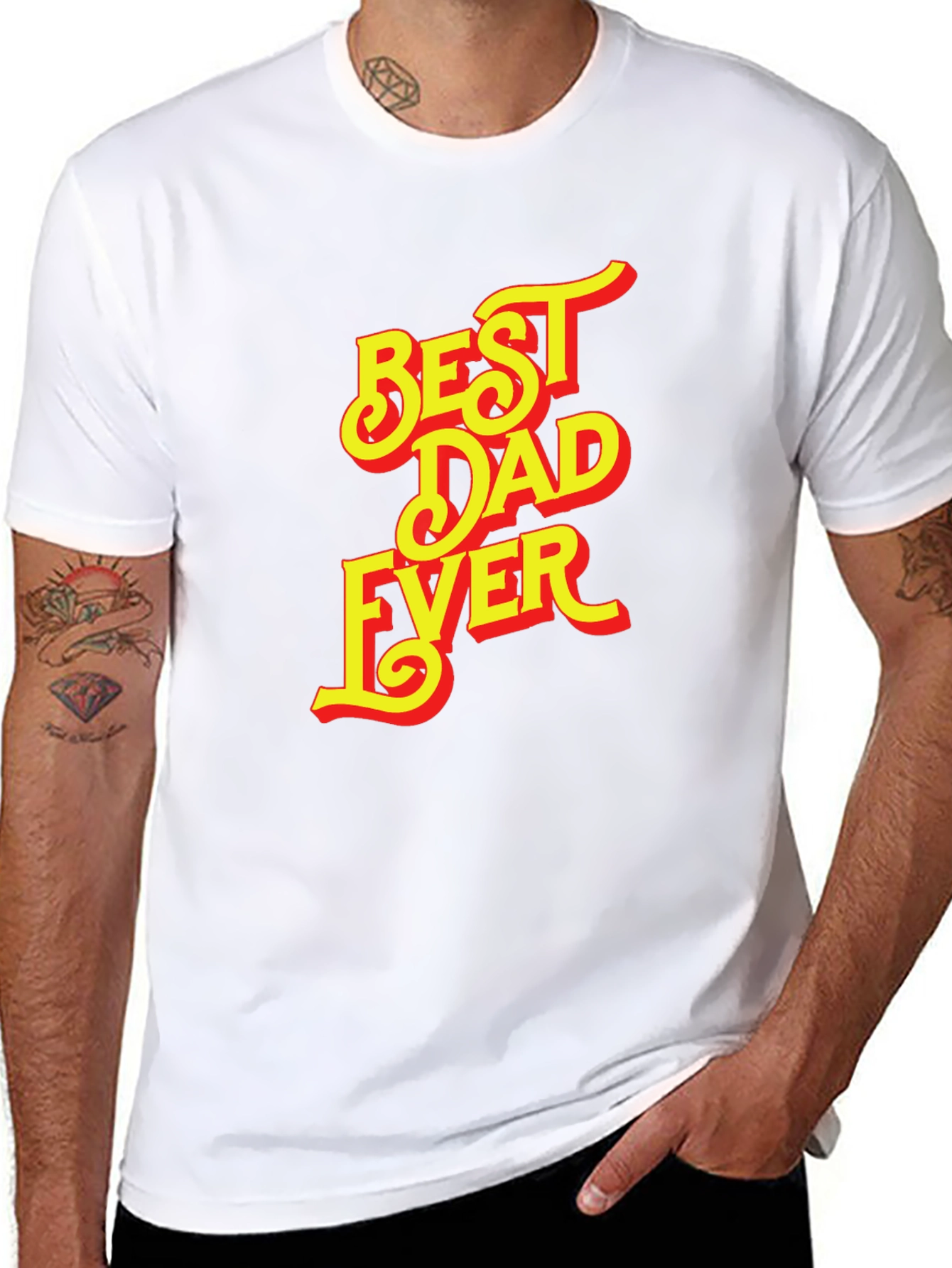 Best Dad Ever Black T-Shirt - Fathers Day Gift
