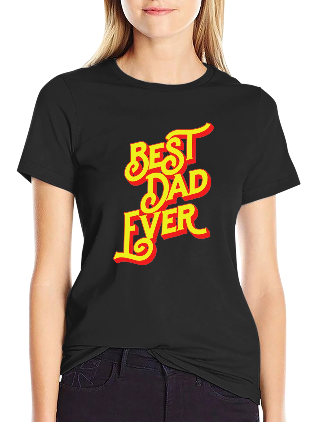 Best Dad Ever Black T-Shirt - Fathers Day Gift