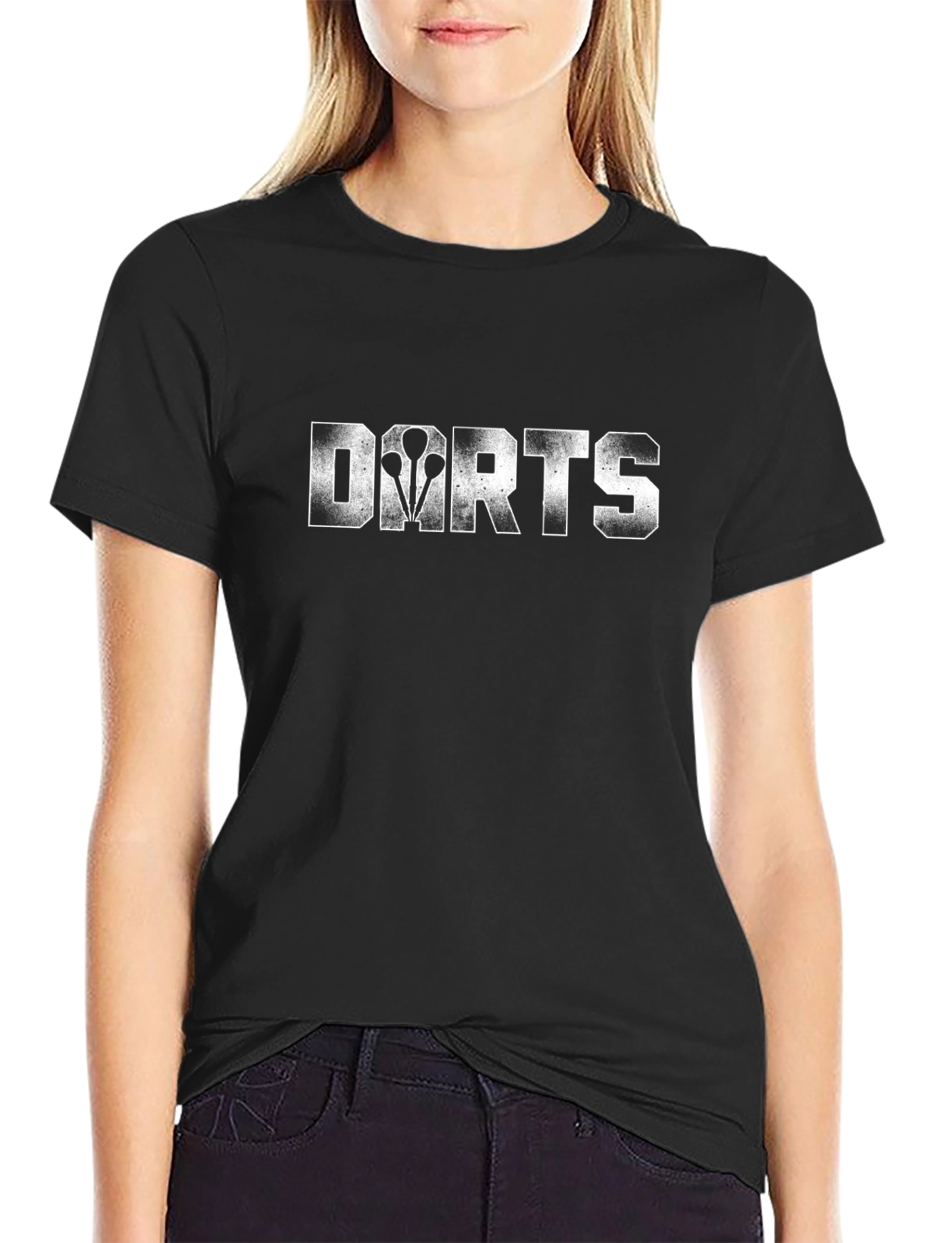 Darts Graphic Tee - Black Casual T-Shirt