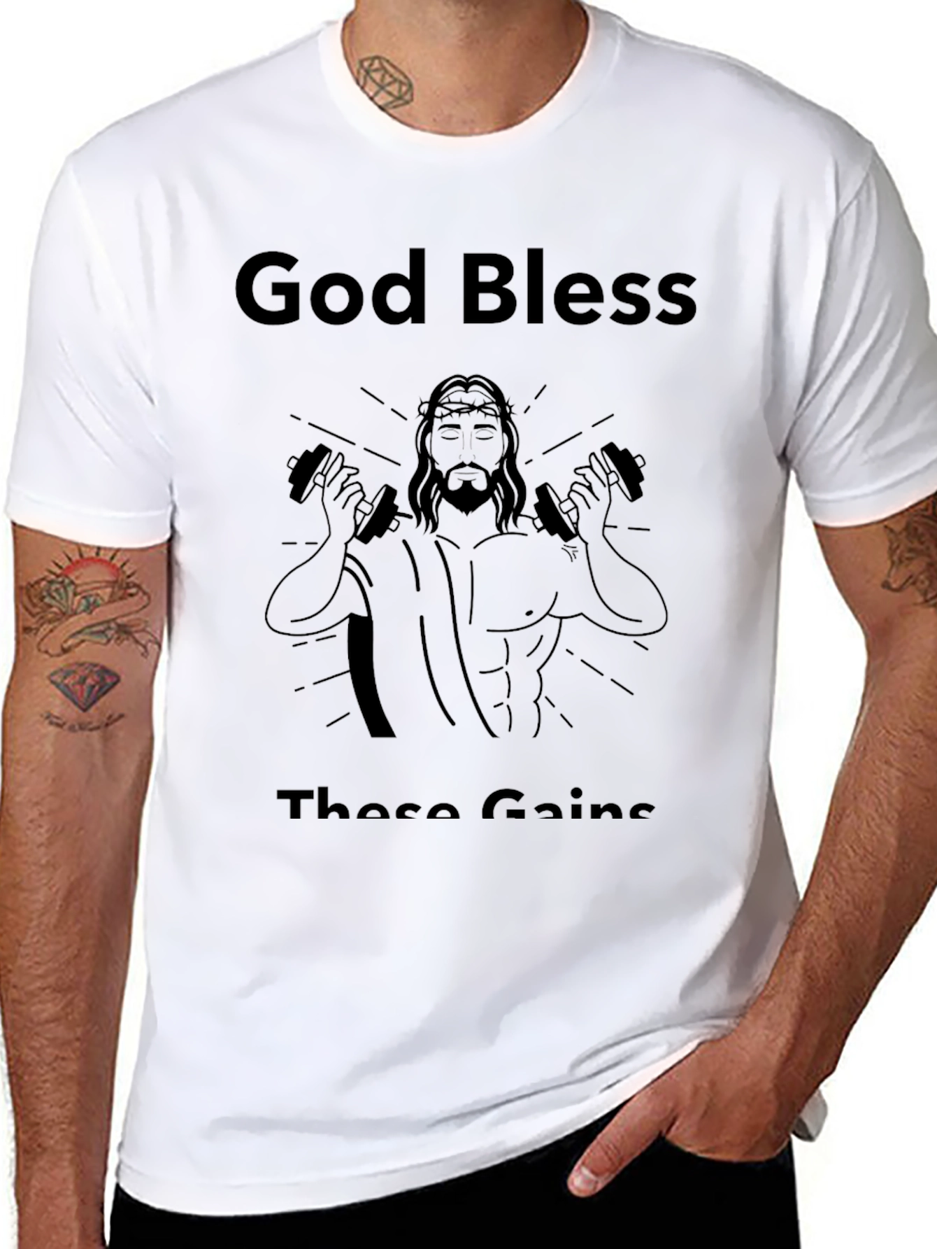 God Bless These Gains Black T-Shirt