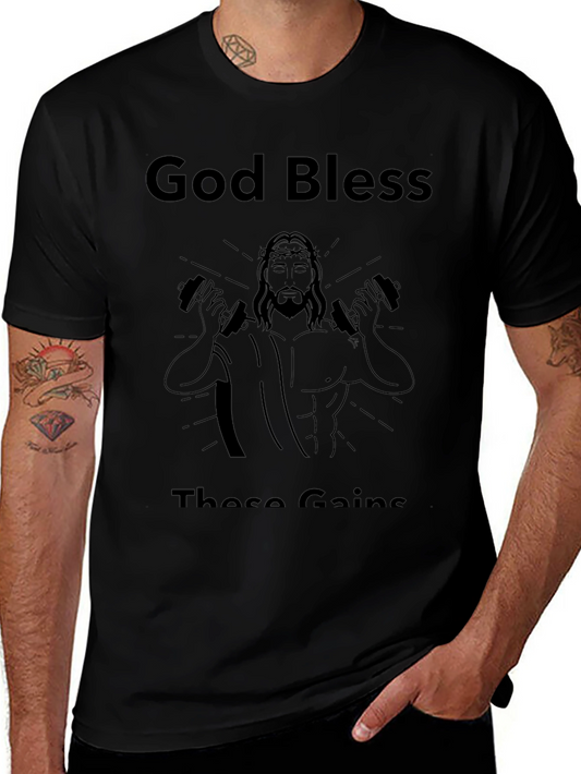 God Bless These Gains Black T-Shirt