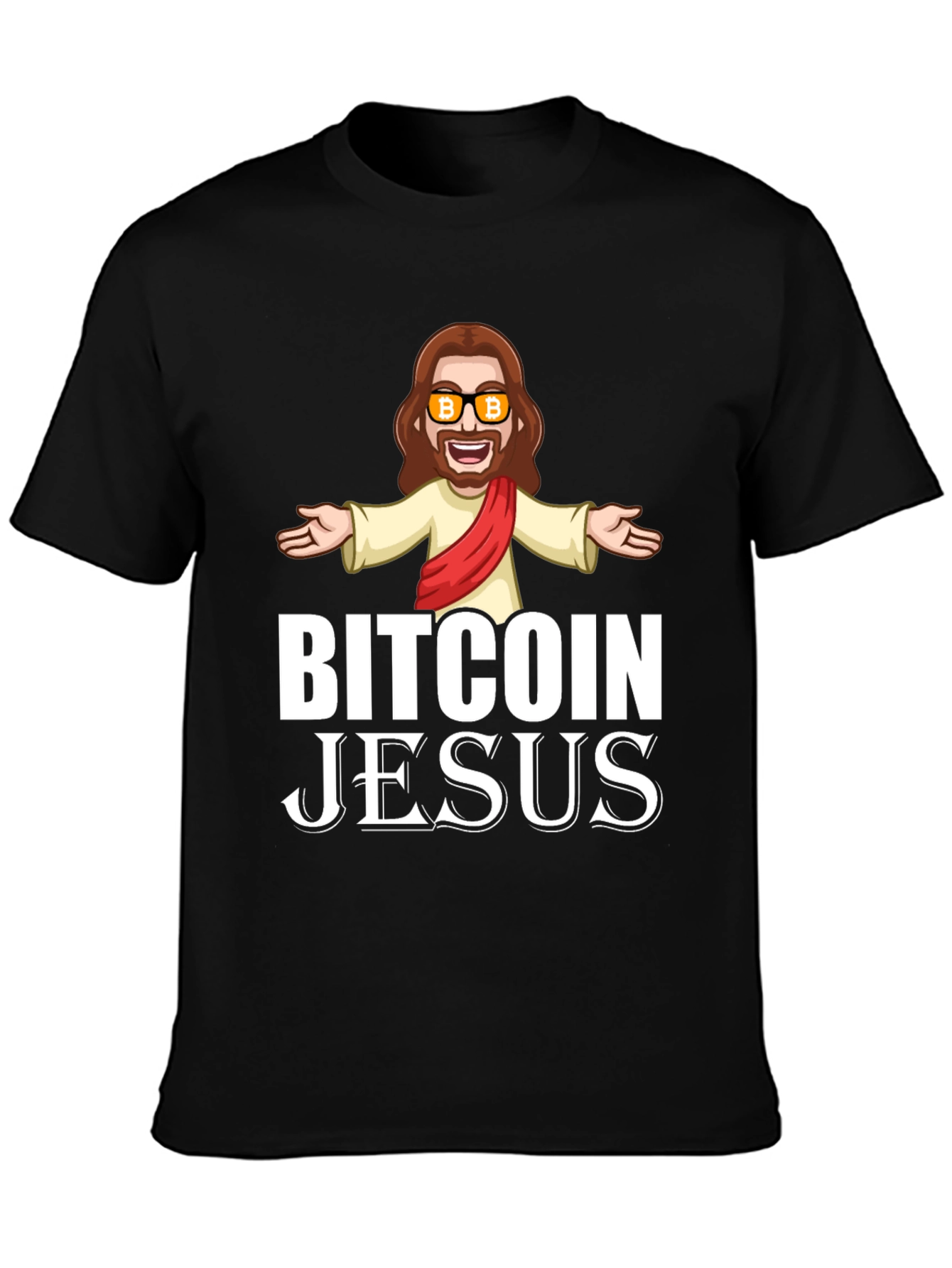 Bitcoin Jesus Graphic T-Shirt - Crypto Humor Tee
