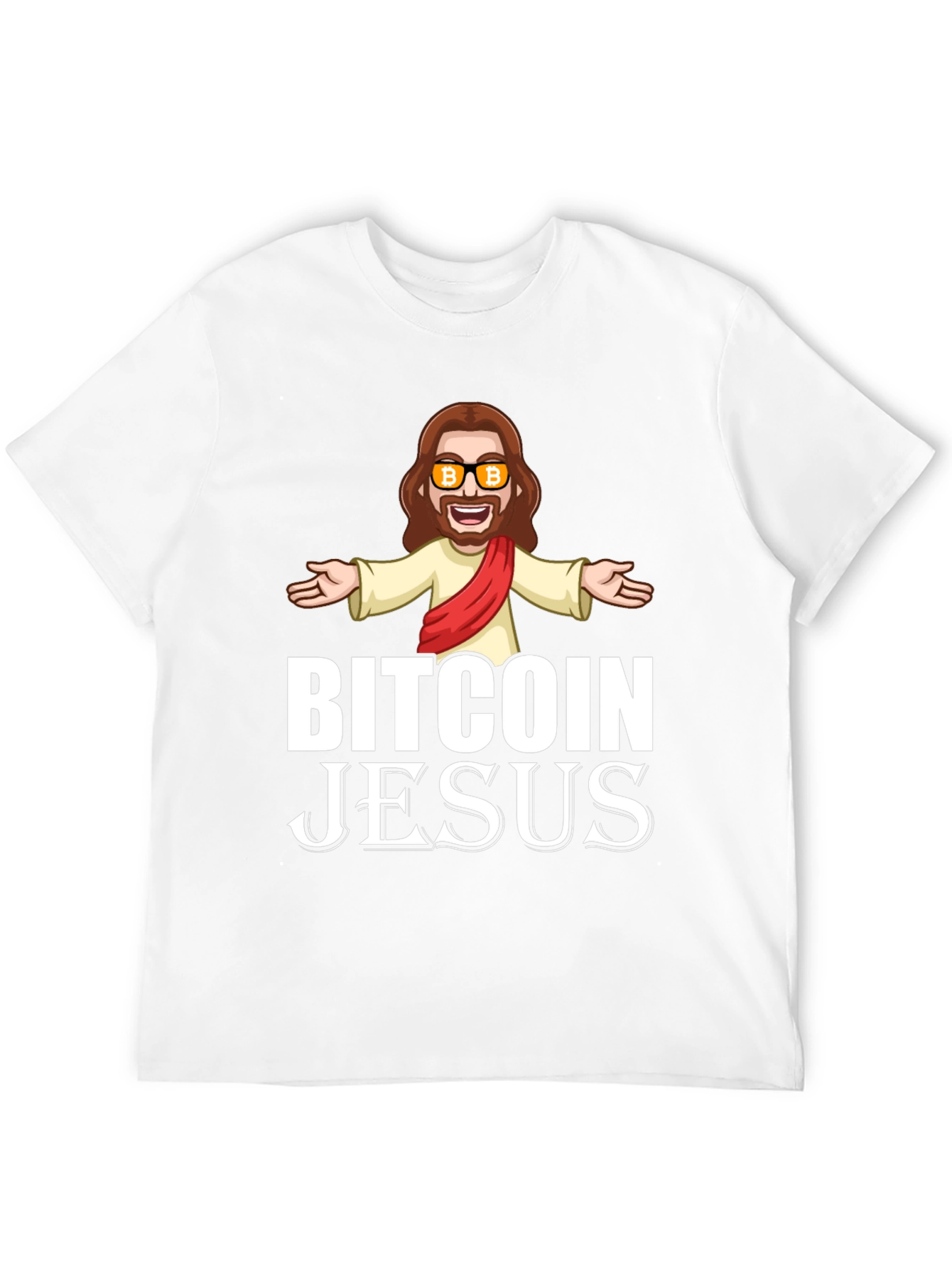 Bitcoin Jesus Graphic T-Shirt - Crypto Humor Tee