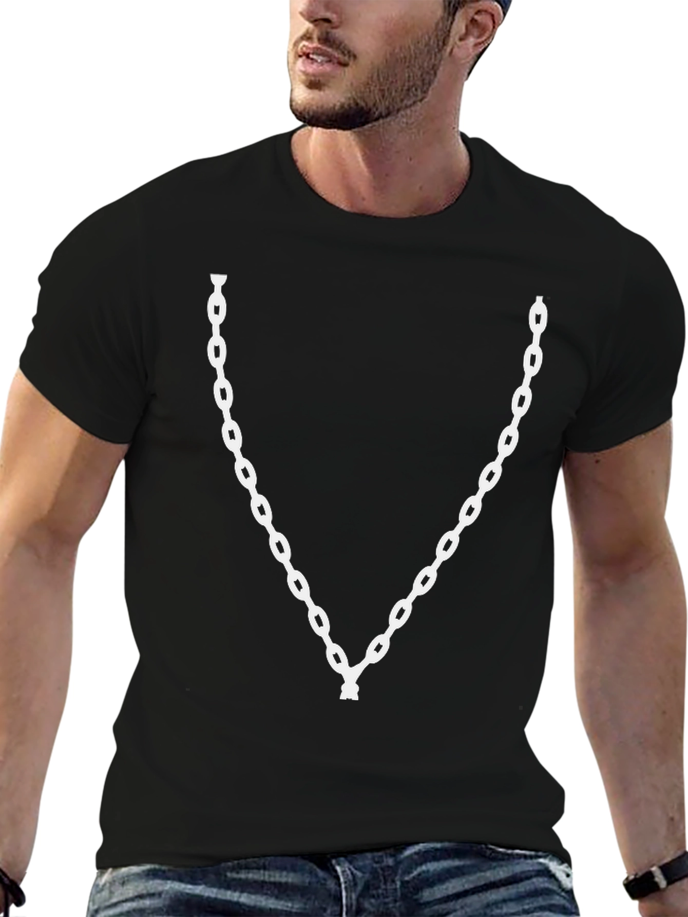 Chain Graphic Black T-Shirt