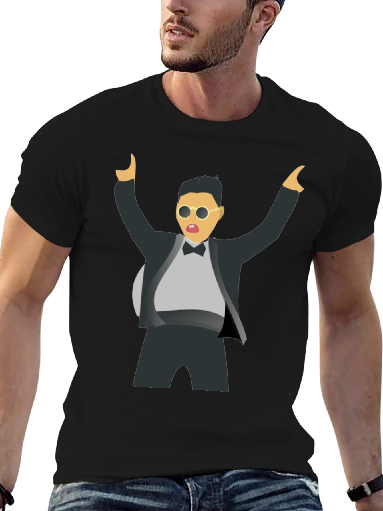 Cartoon Gangnam Style Graphic Tee