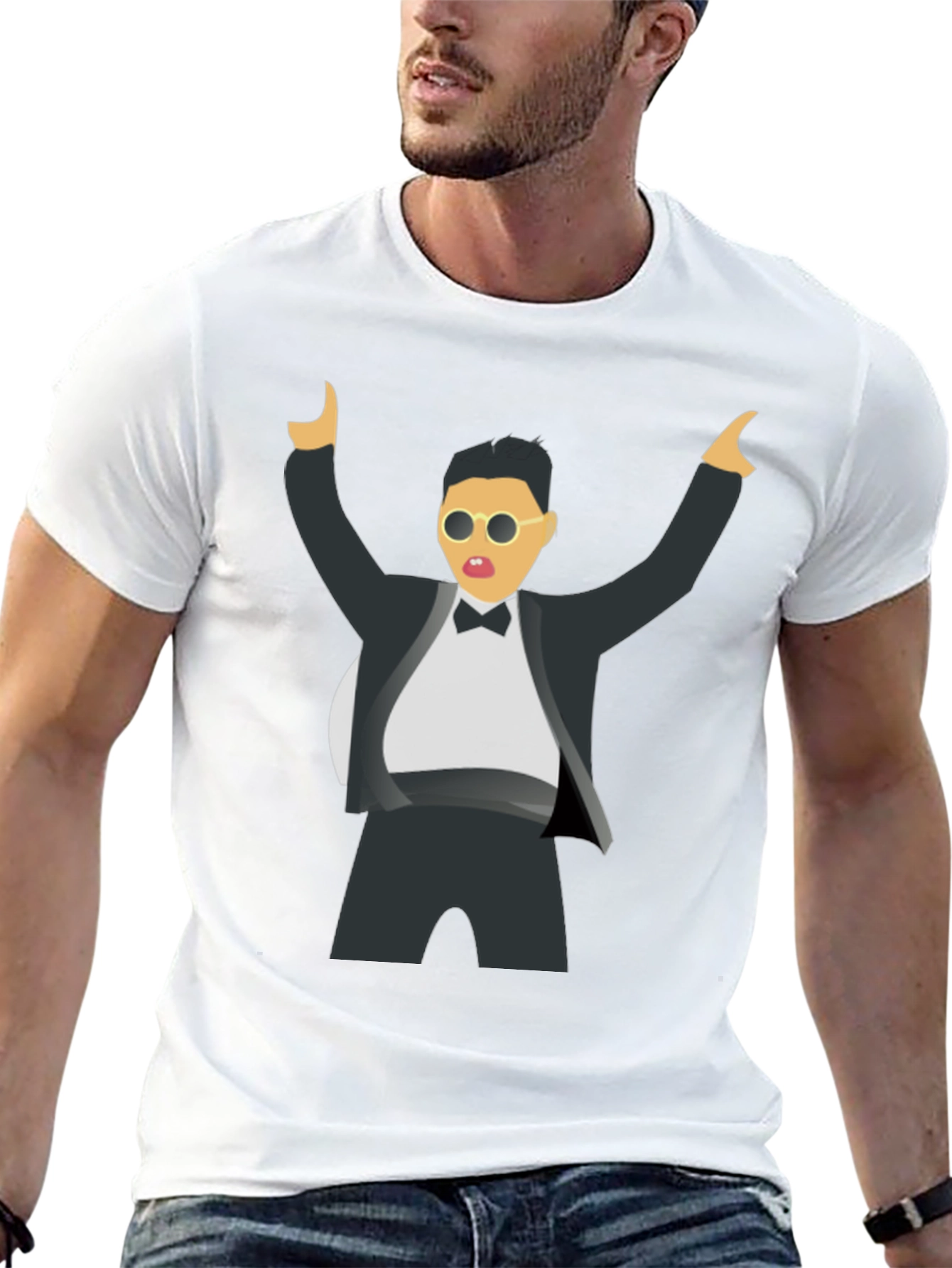 Cartoon Gangnam Style Graphic Tee