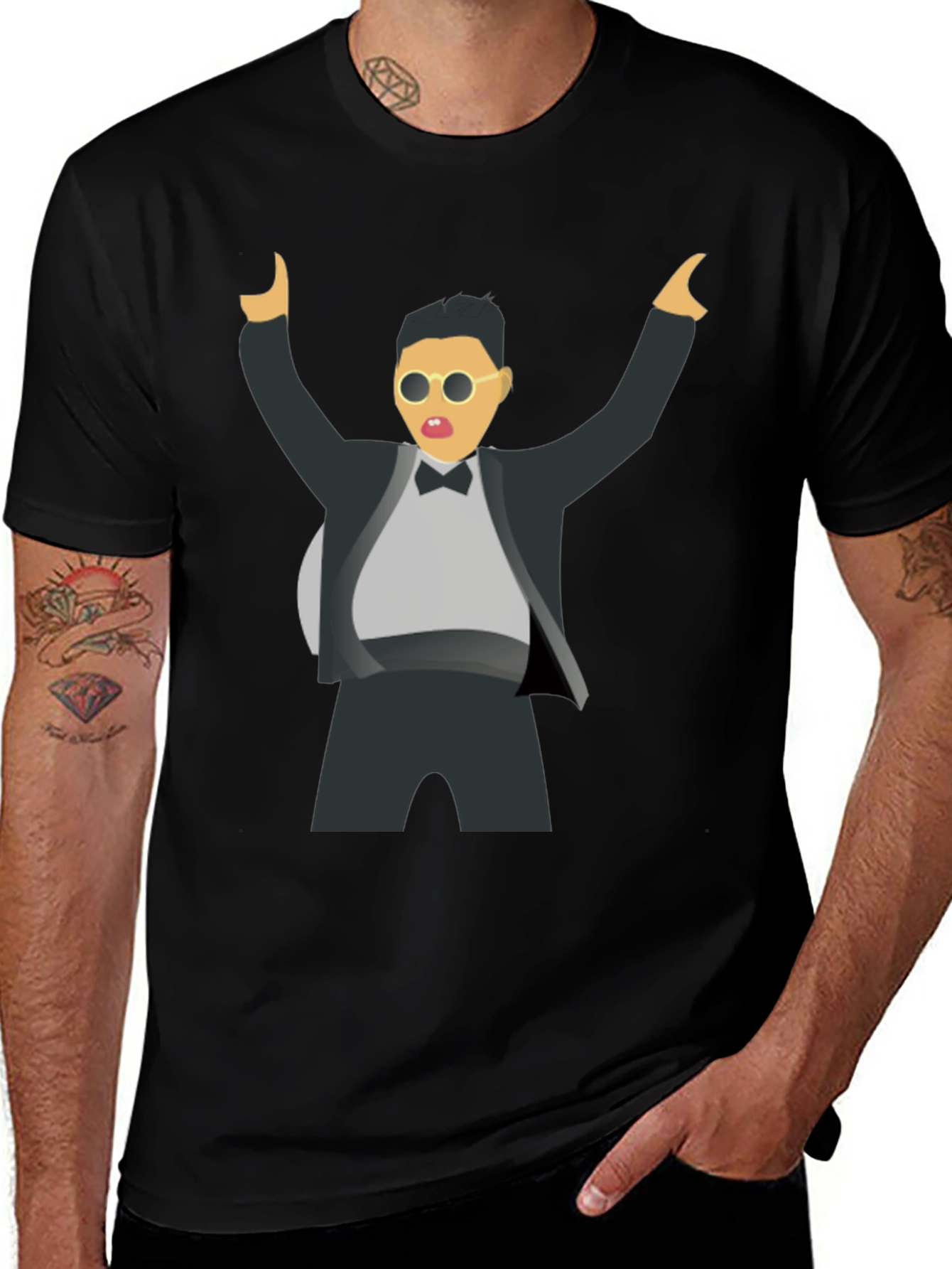 Cartoon Gangnam Style Graphic Tee