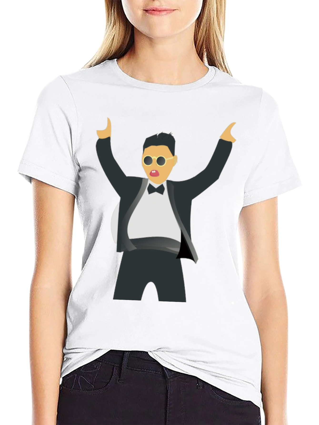 Cartoon Gangnam Style Graphic Tee
