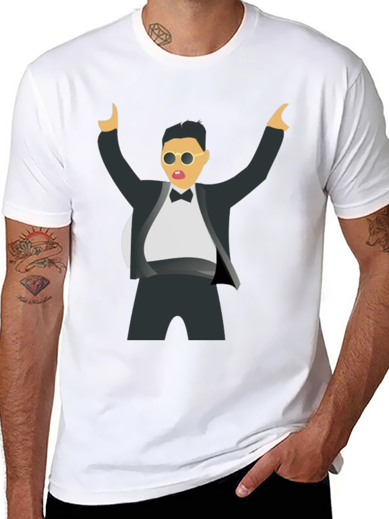 Cartoon Gangnam Style Graphic Tee