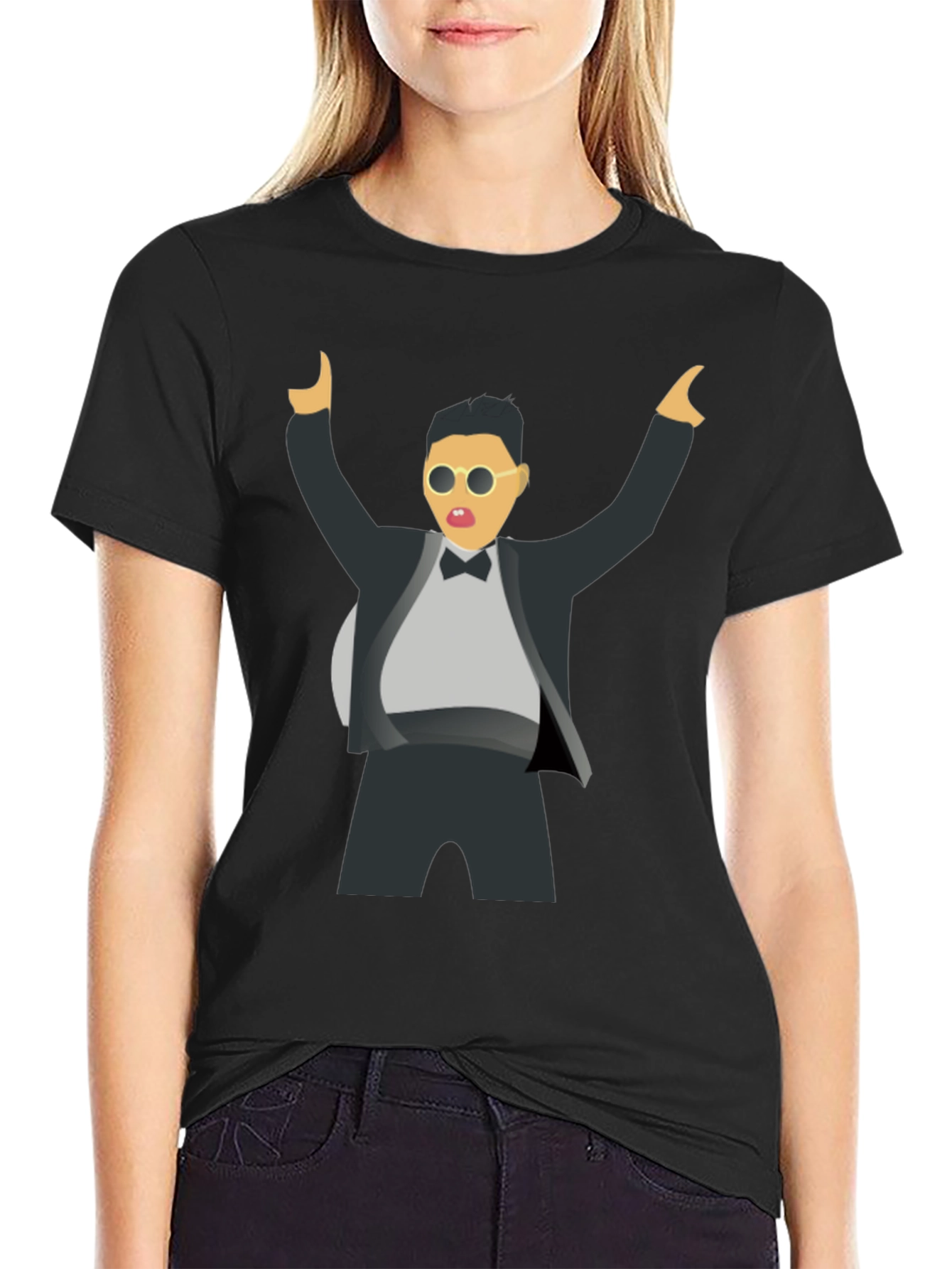 Cartoon Gangnam Style Graphic Tee