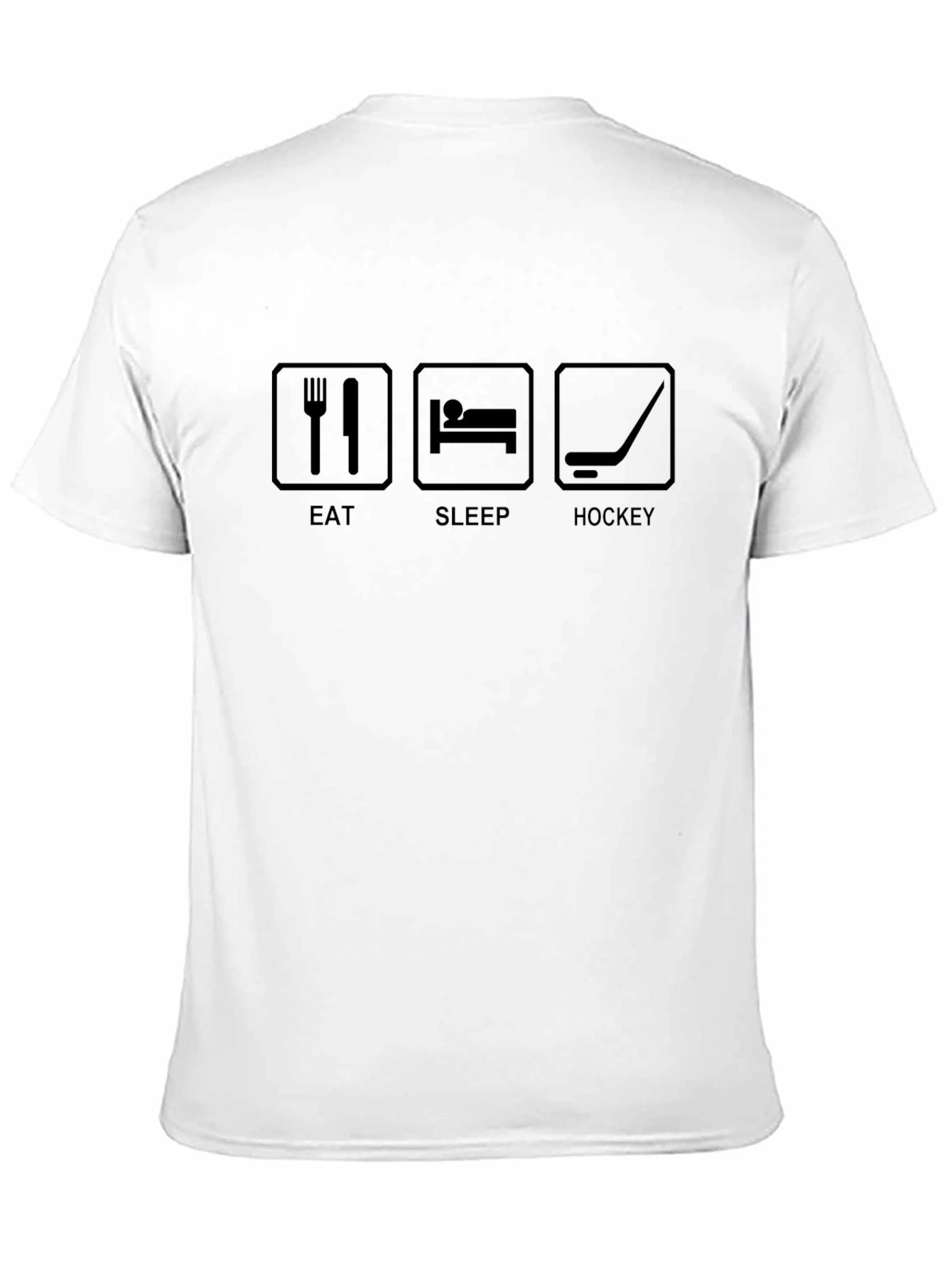 Eat Sleep Hockey T-Shirt - Black Graphic Tee