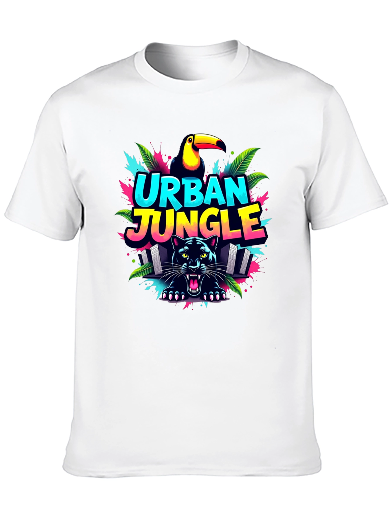 Urban Jungle Graphic Tee - Black