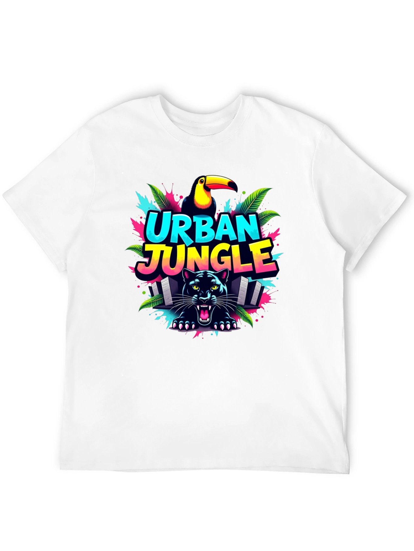 Urban Jungle Graphic Tee - Black