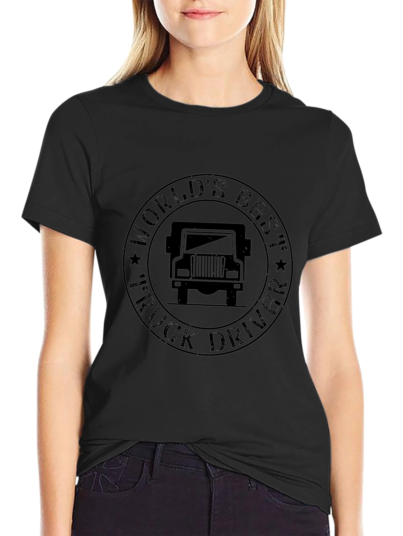 Worlds Best Truck Driver Black T-Shirt