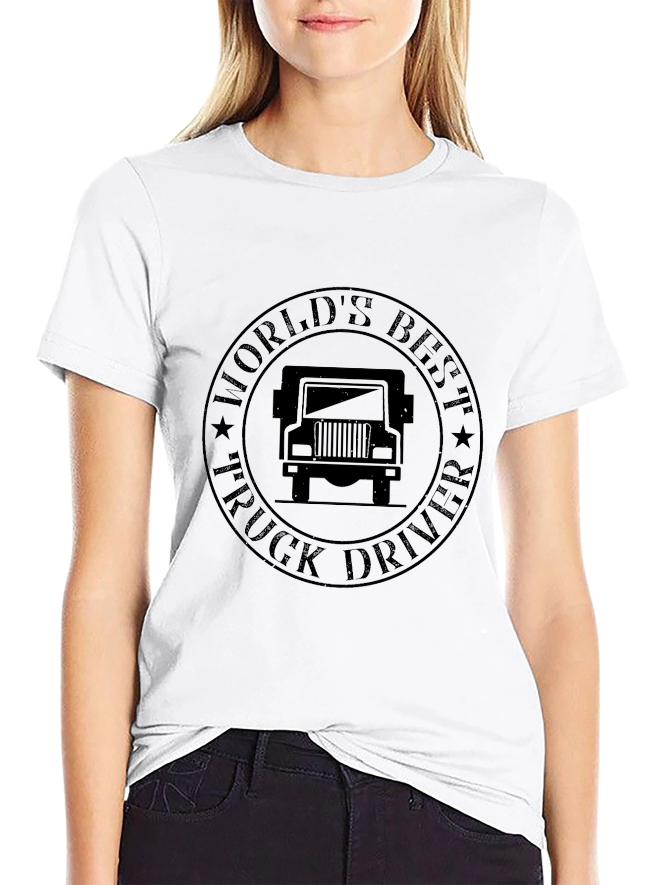 Worlds Best Truck Driver Black T-Shirt