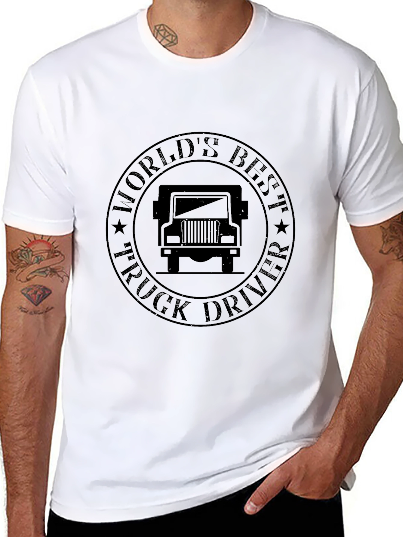 Worlds Best Truck Driver Black T-Shirt