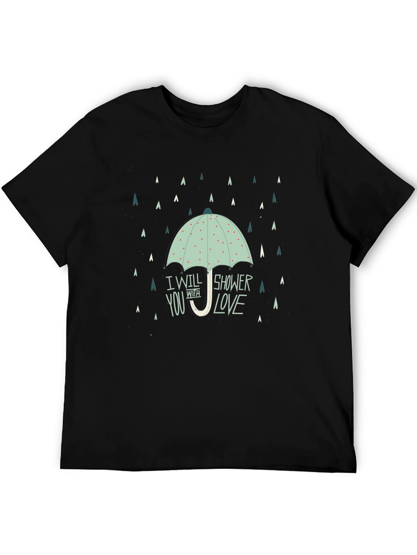 Shower With Love Graphic Tee - Black